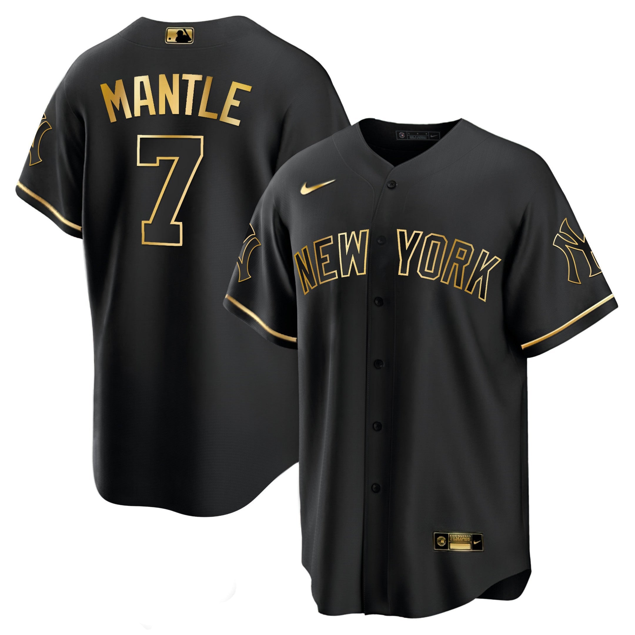 Men’s New York White Gold & Black Gold Jersey