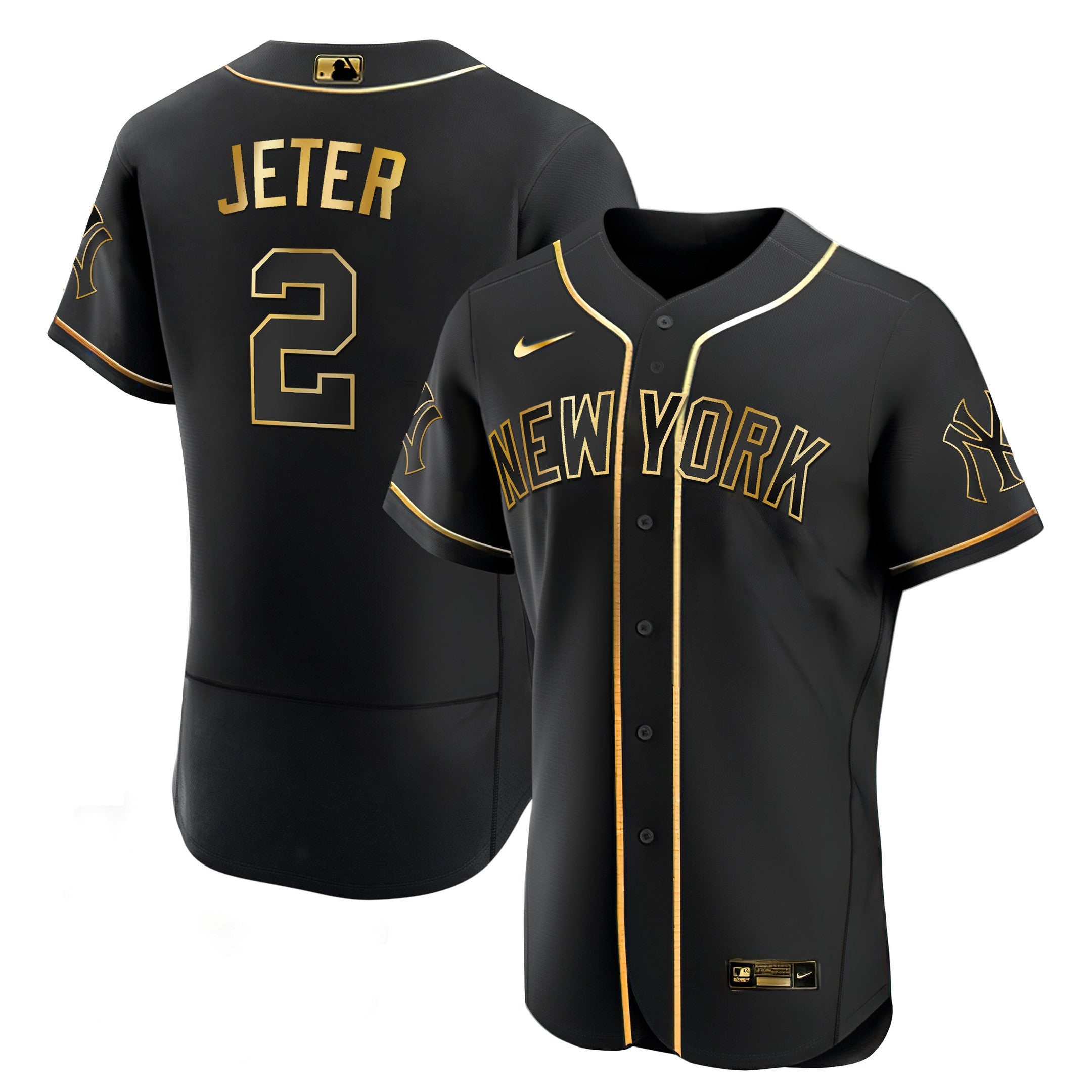Men’s New York White Gold & Black Gold Jersey