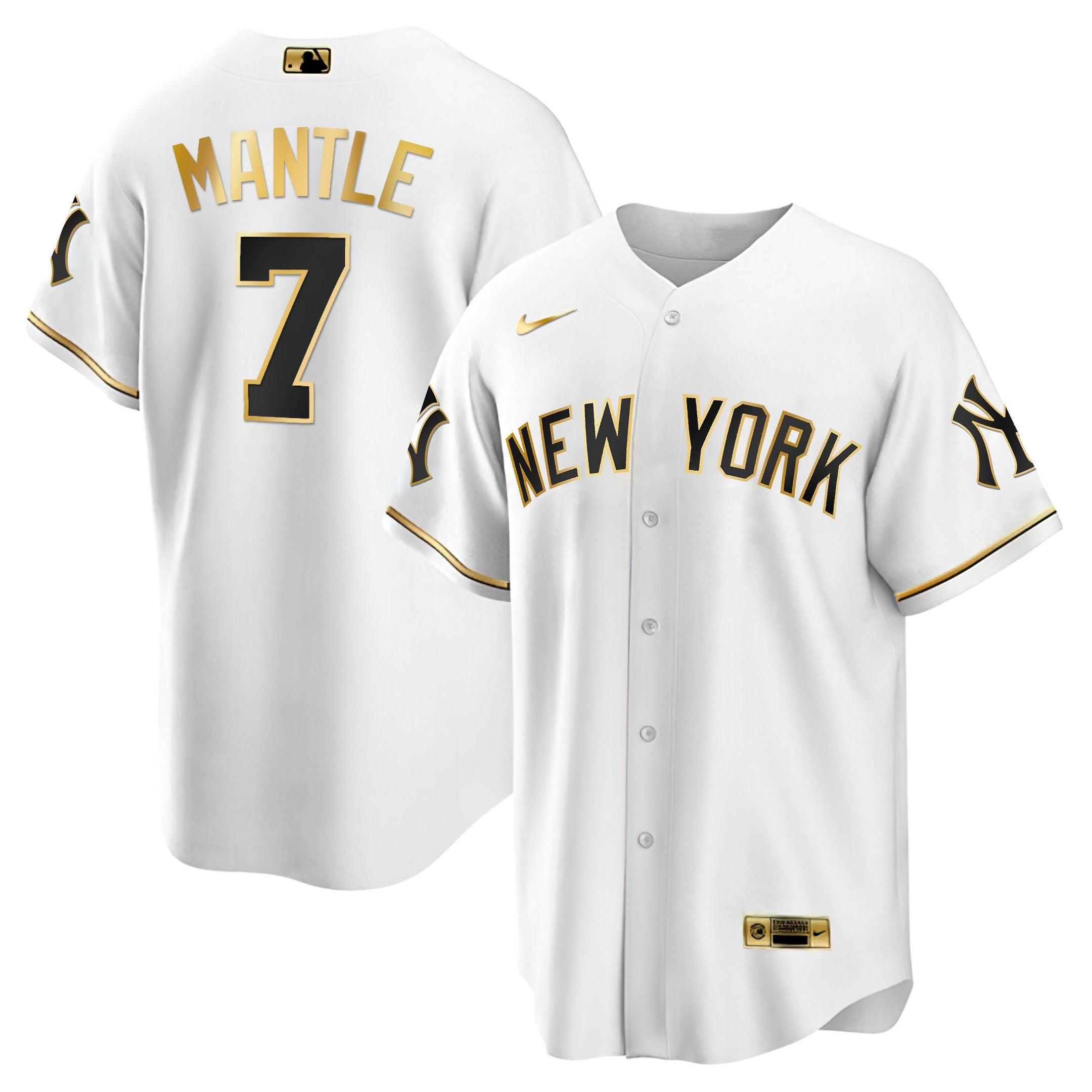 Men’s New York White Gold & Black Gold Jersey