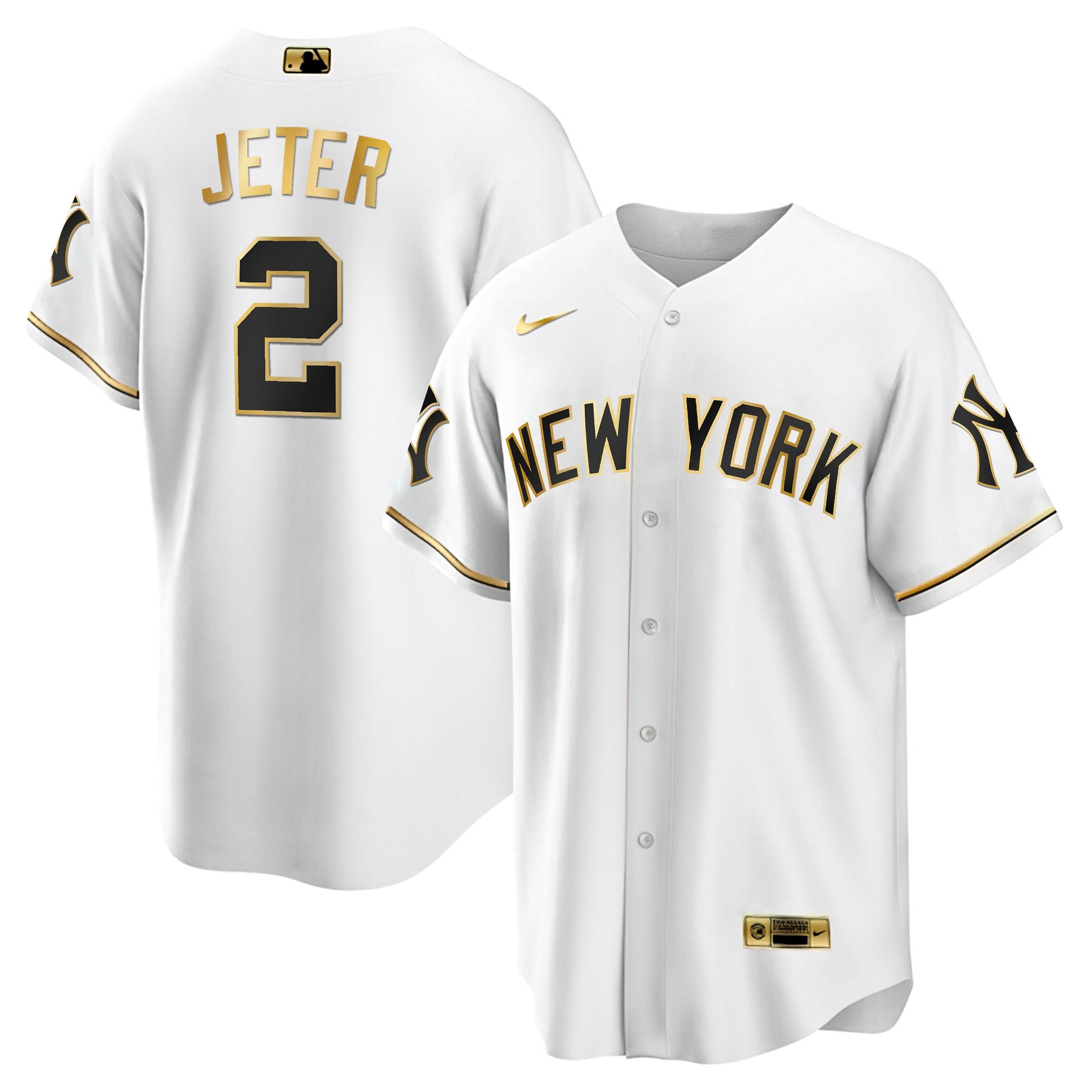 Men’s New York White Gold & Black Gold Jersey