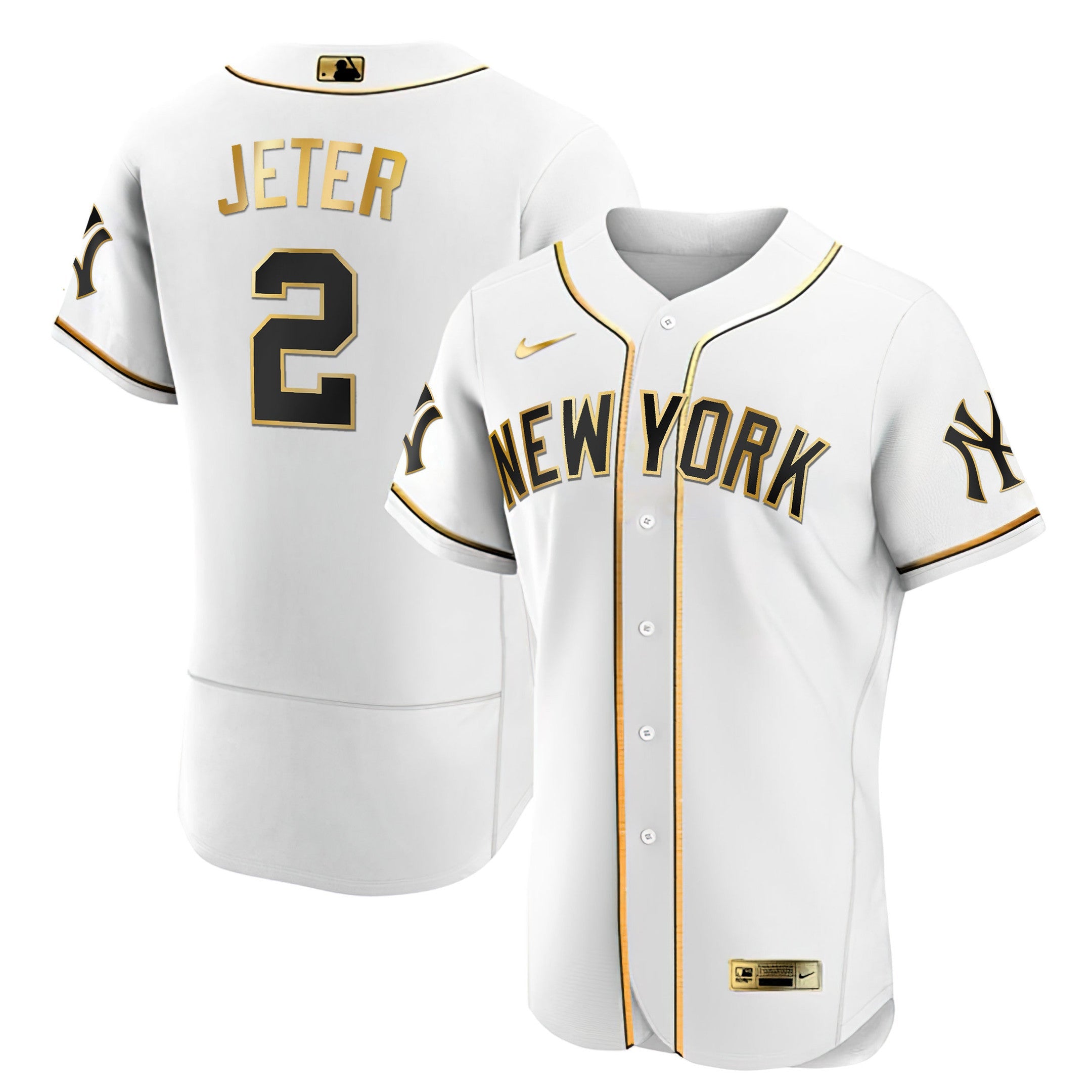 Men’s New York White Gold & Black Gold Jersey