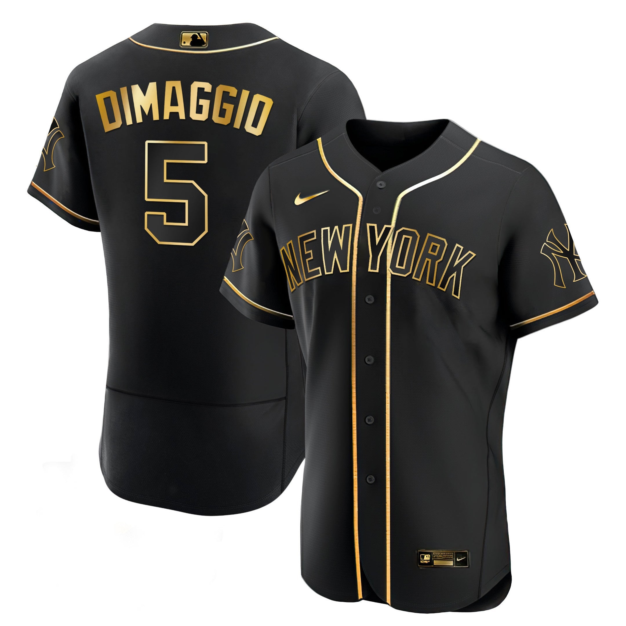 Men’s New York White Gold & Black Gold Jersey