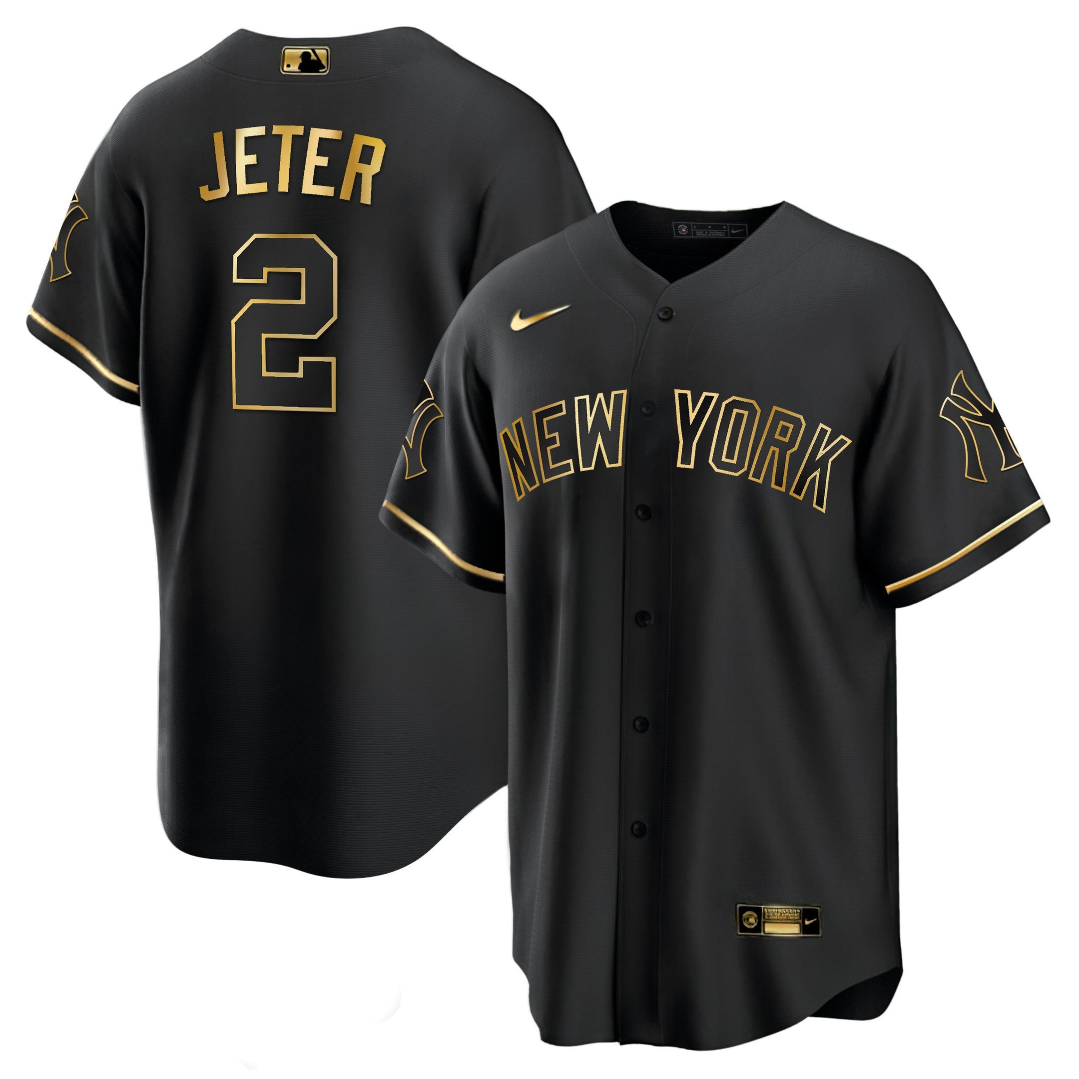 Men’s New York White Gold & Black Gold Jersey