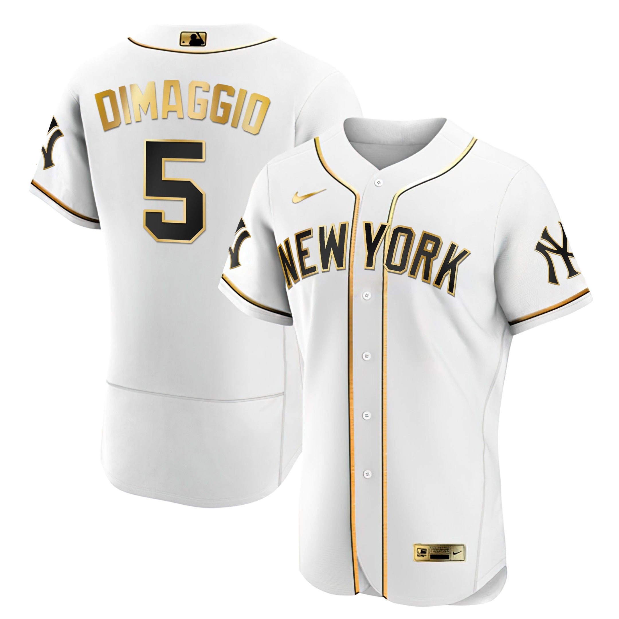 Men’s New York White Gold & Black Gold Jersey