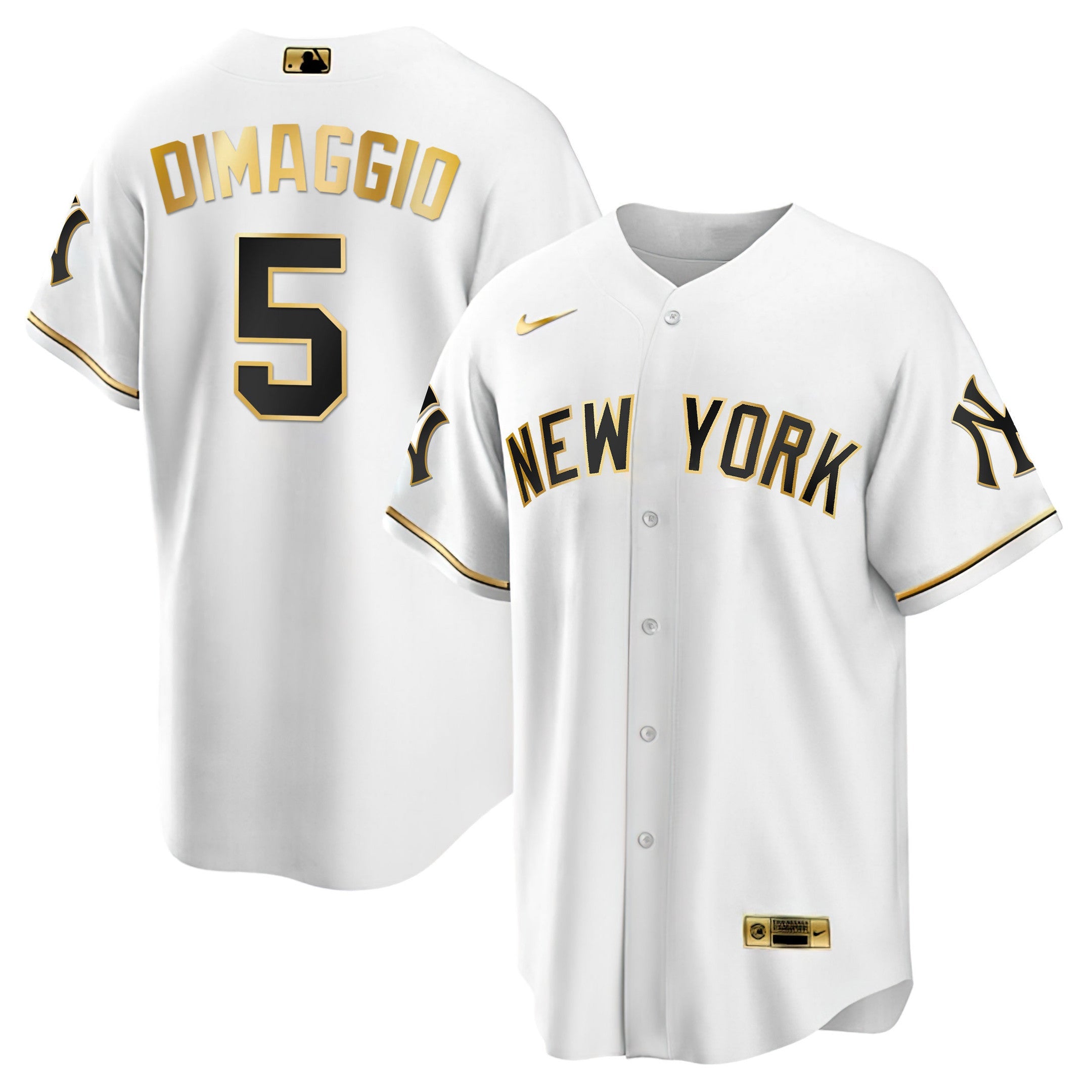 Men’s New York White Gold & Black Gold Jersey
