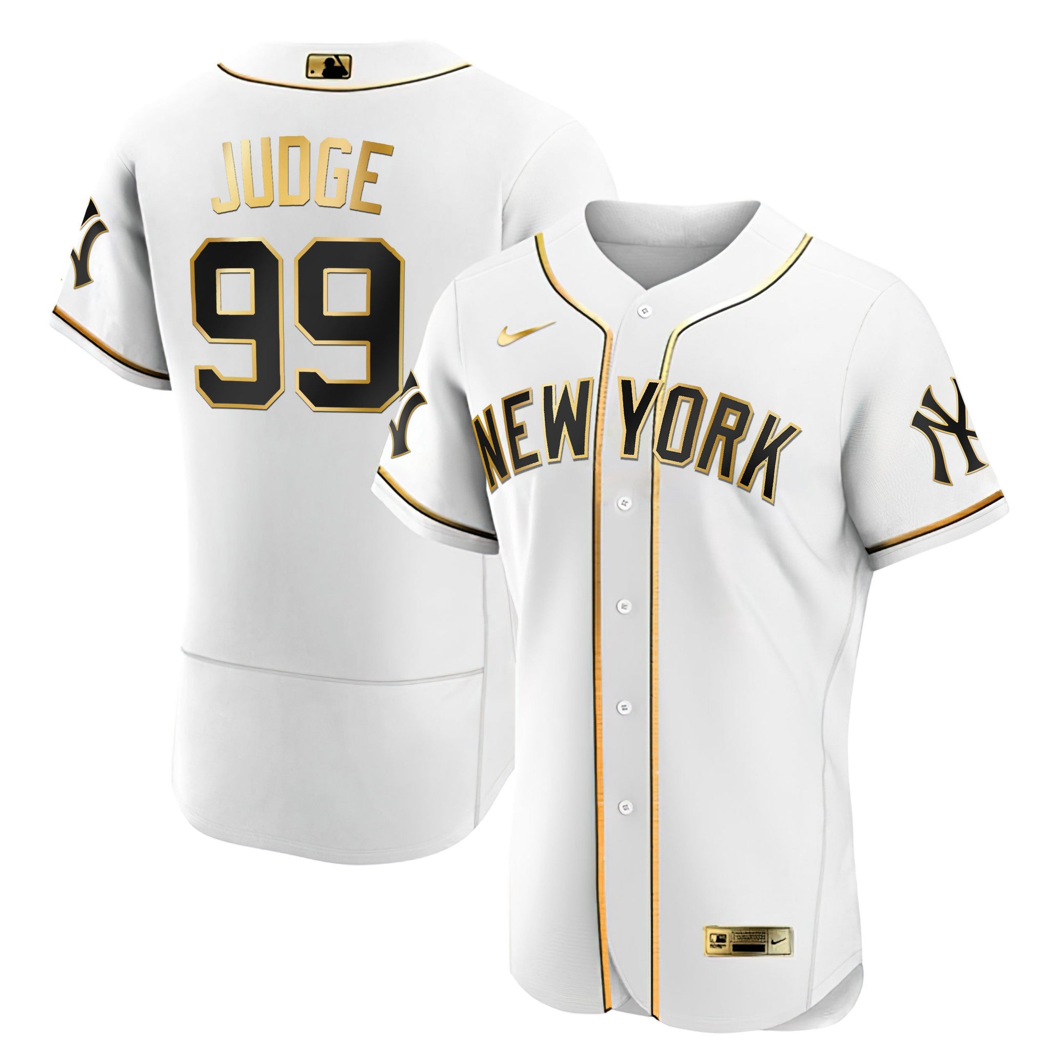 Men’s New York White Gold & Black Gold Jersey