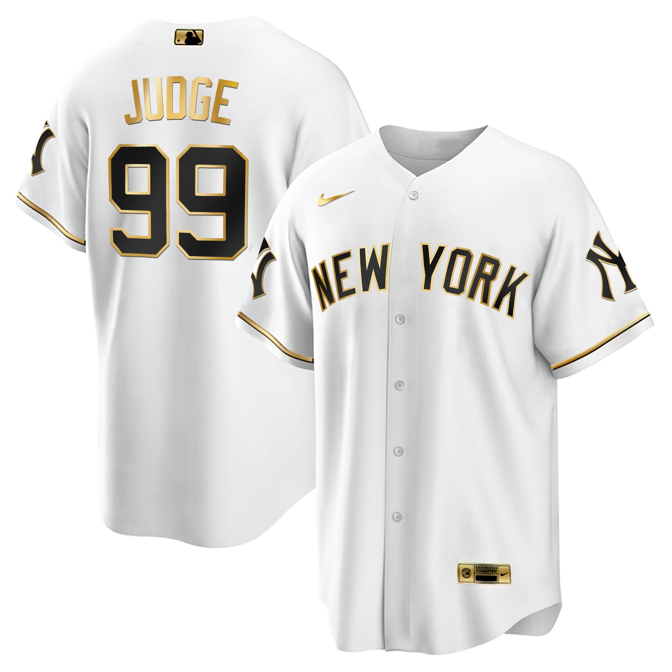 Men’s New York White Gold & Black Gold Jersey
