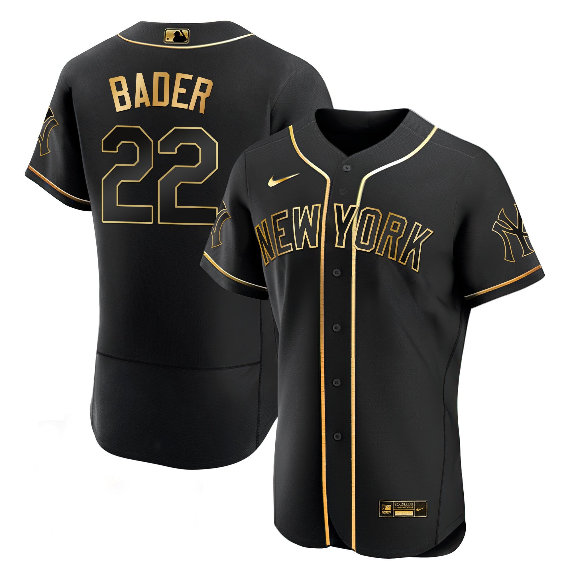 Men’s New York Yankees Black Limited & Gold Jersey