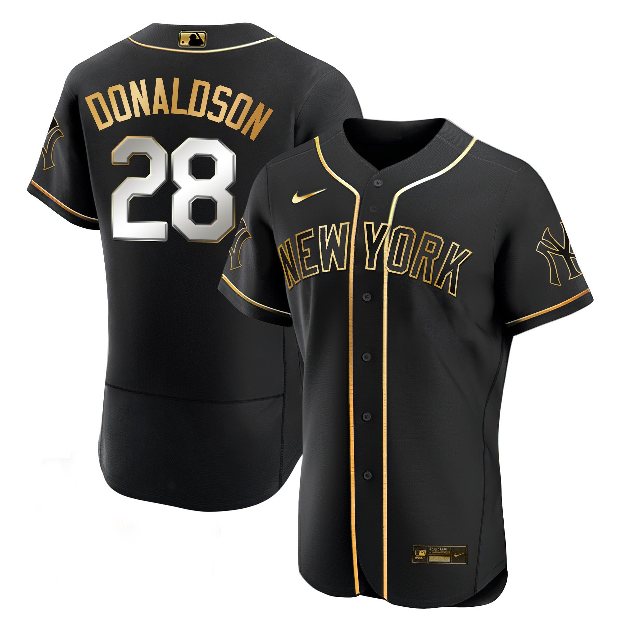 Men’s New York Yankees Black Limited & Gold Jersey