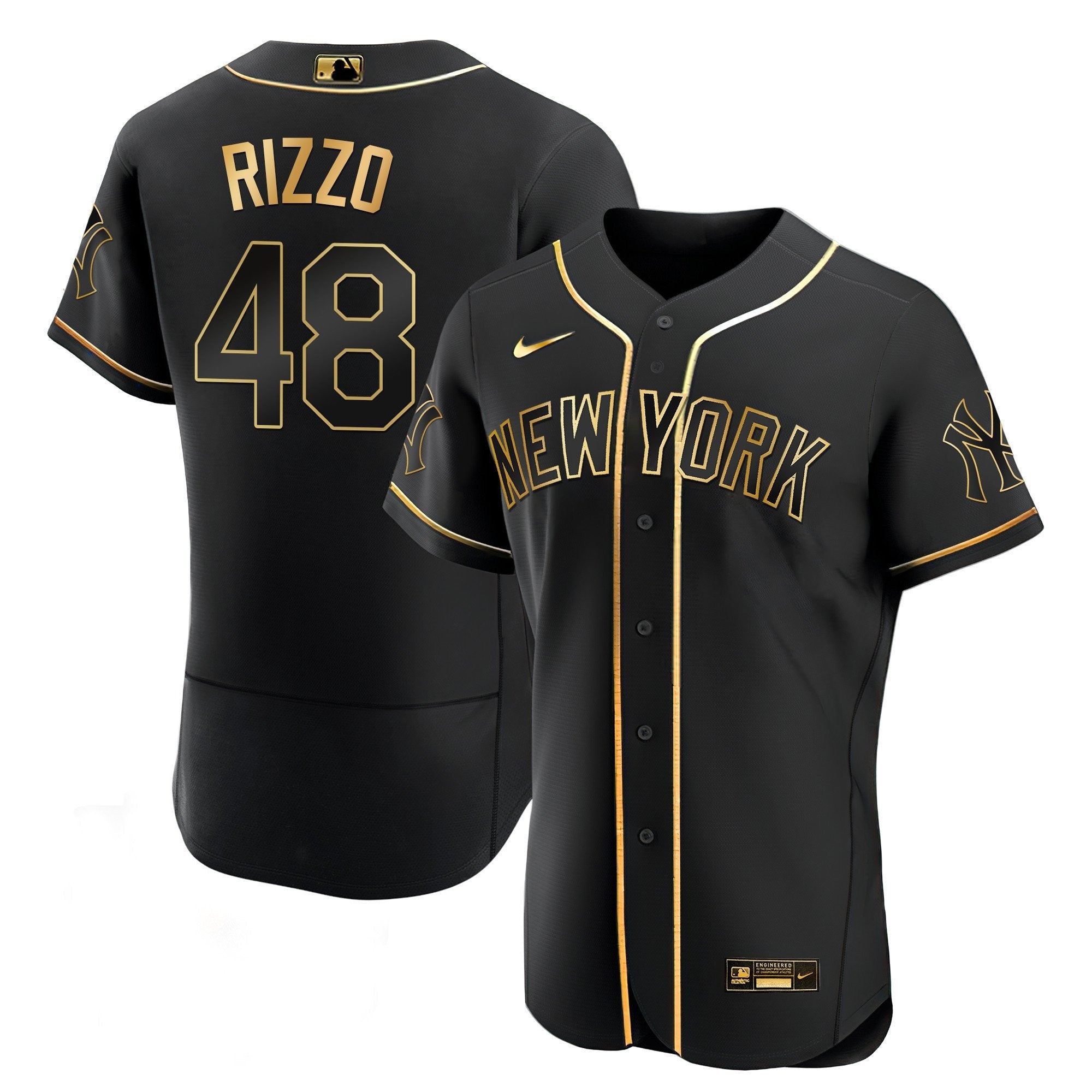 Men’s New York Yankees Black Limited & Gold Jersey