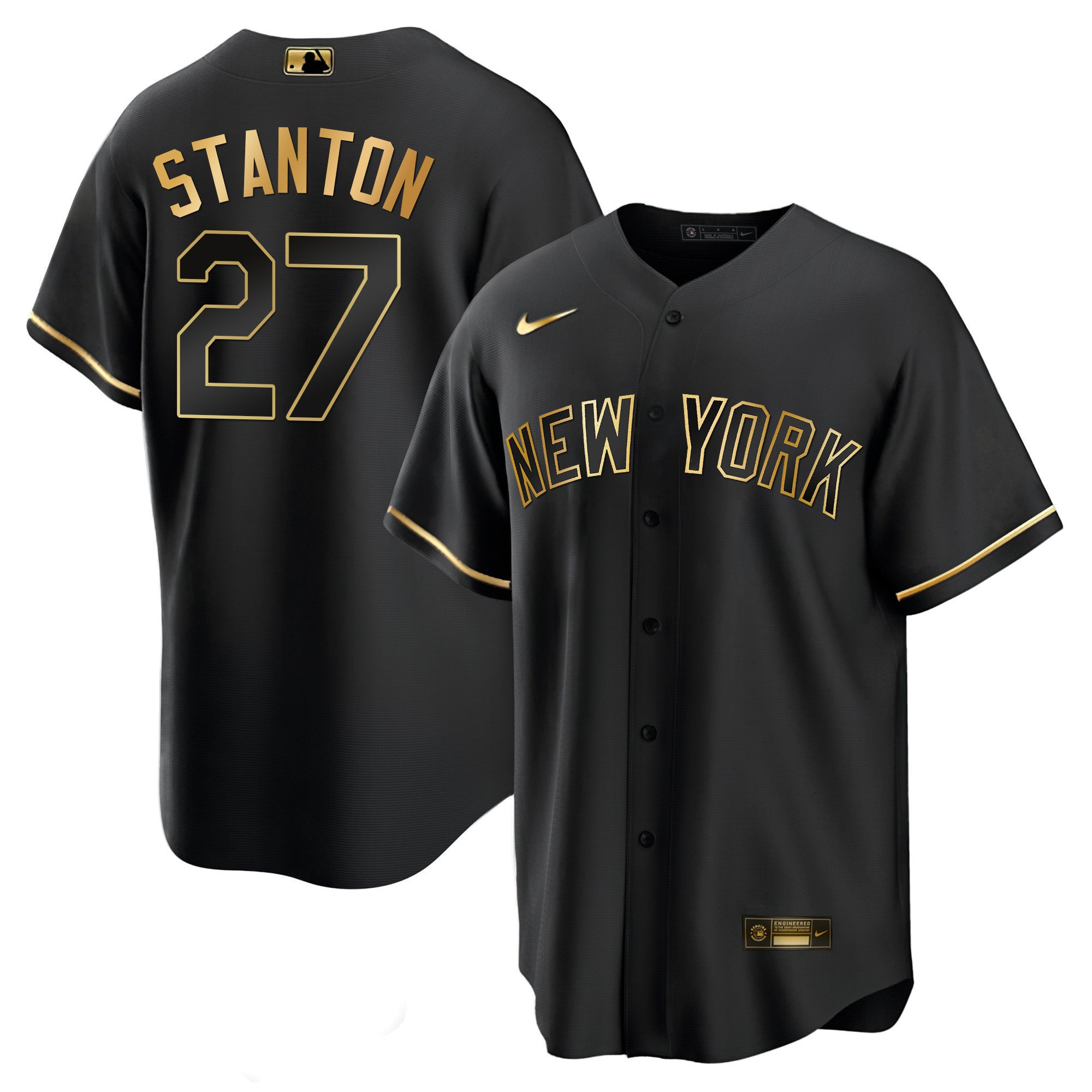 Men’s New York Yankees Black Limited & Gold Jersey