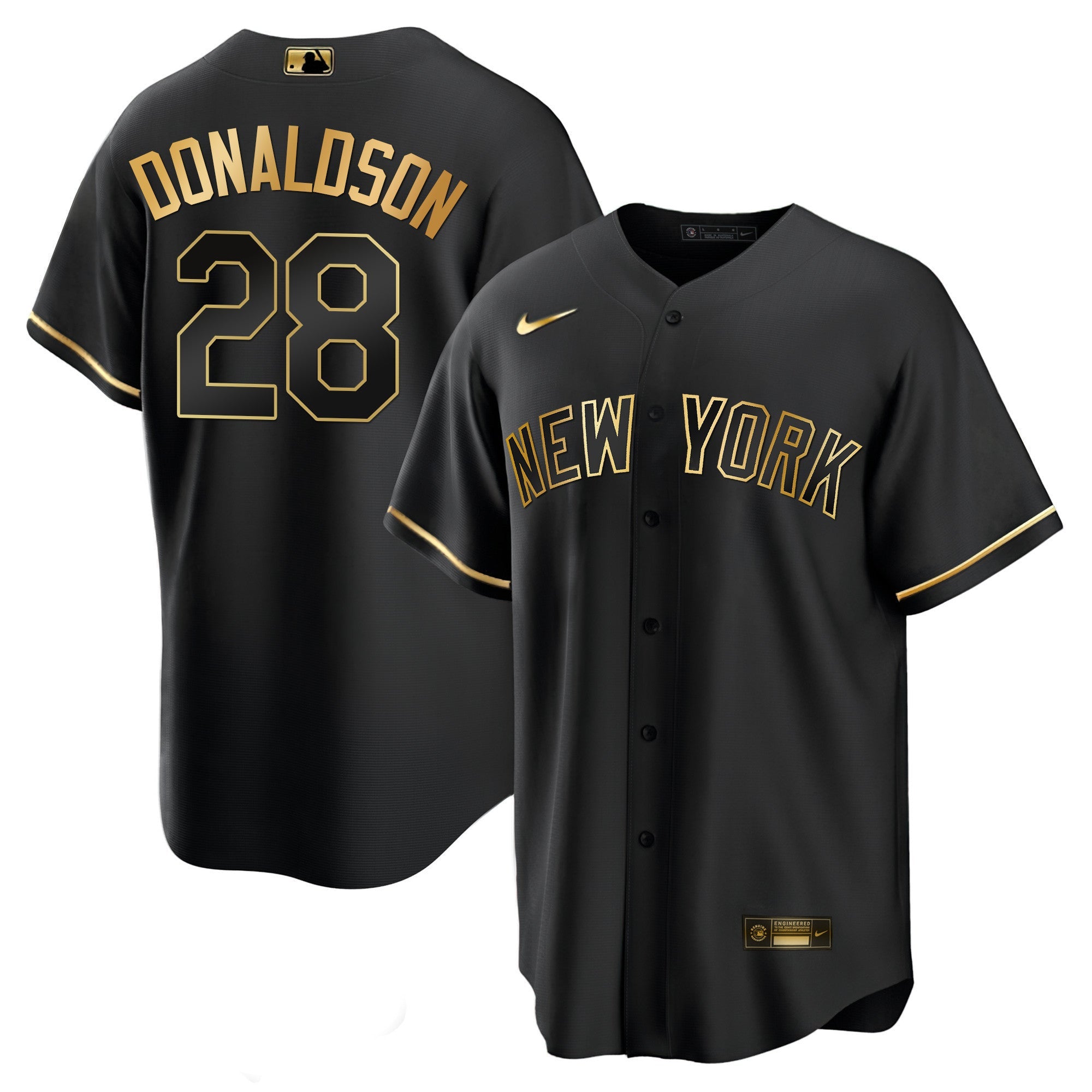 Men’s New York Yankees Black Limited & Gold Jersey