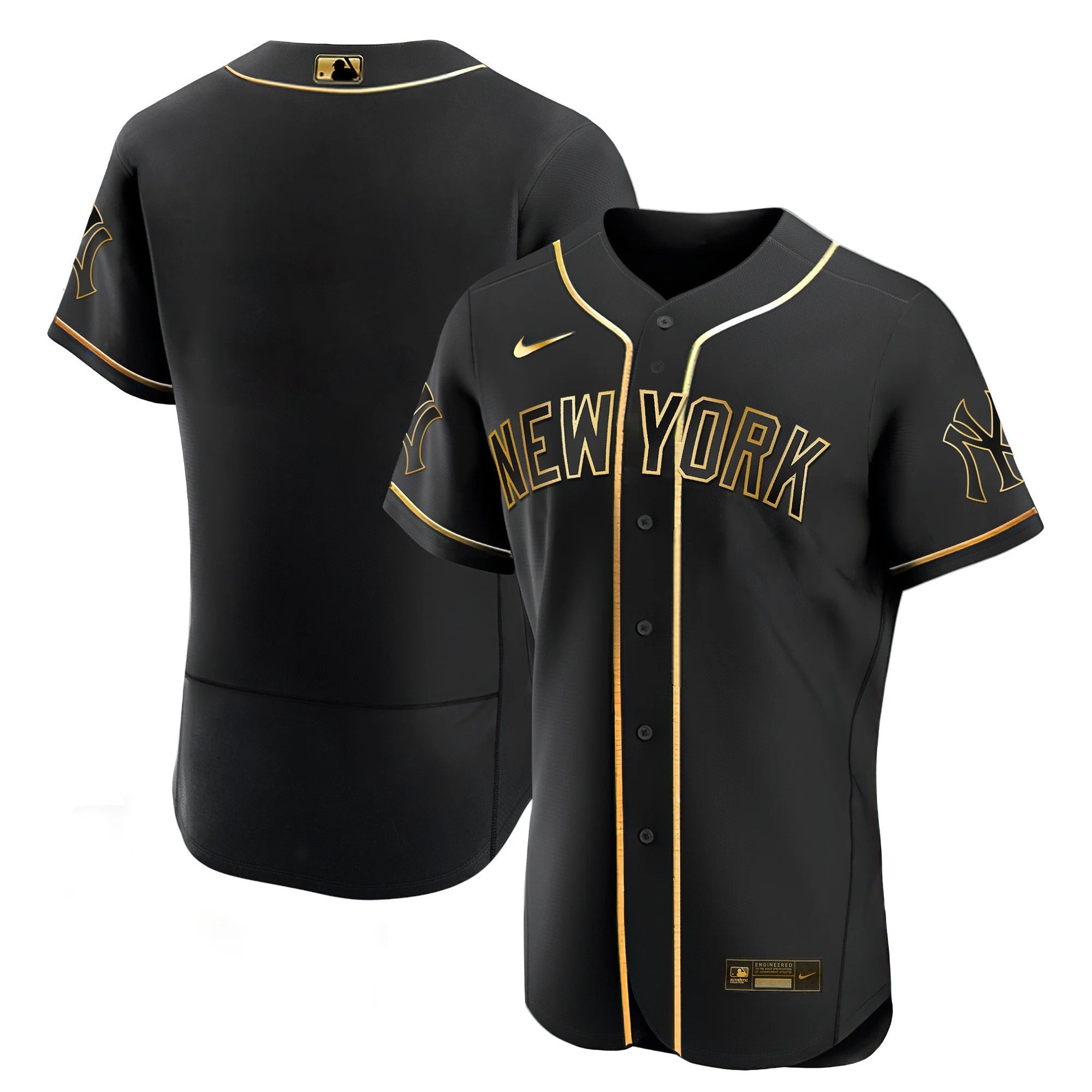 Men’s New York Yankees Black Limited & Gold Jersey