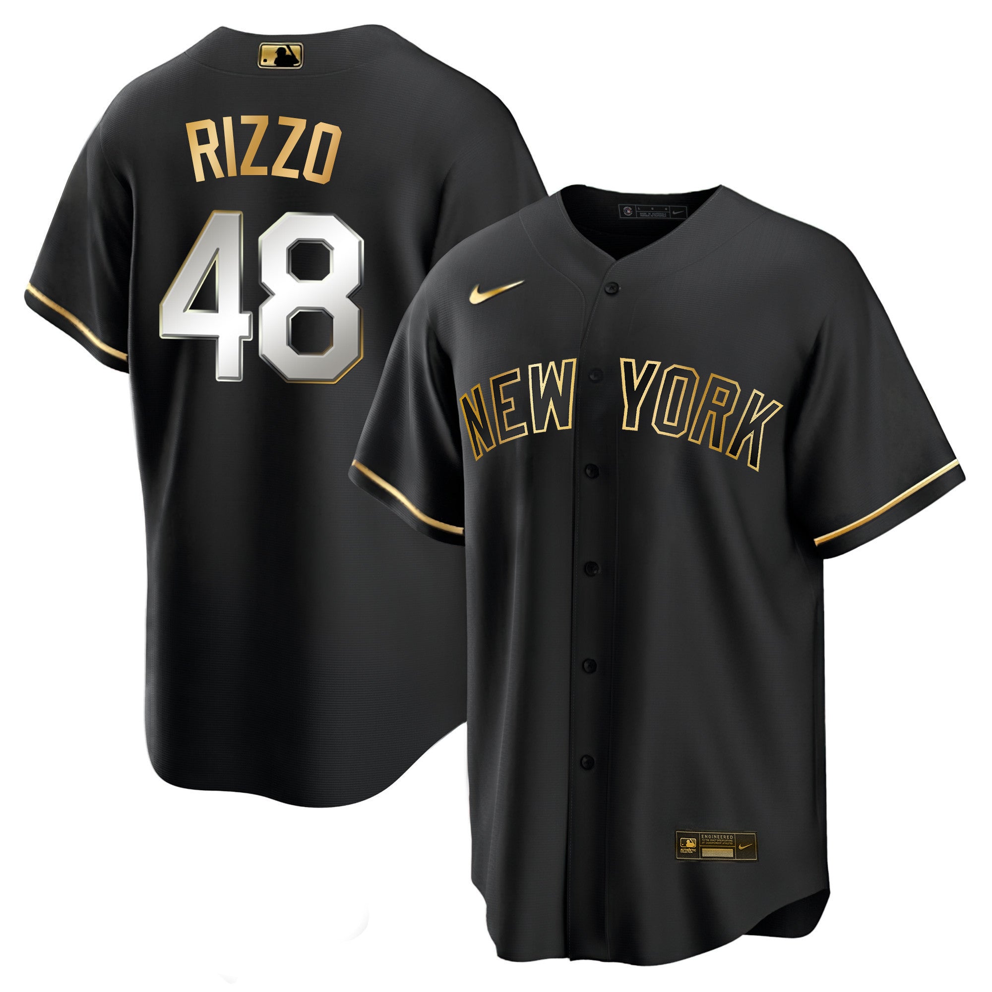 Men’s New York Yankees Black Limited & Gold Jersey