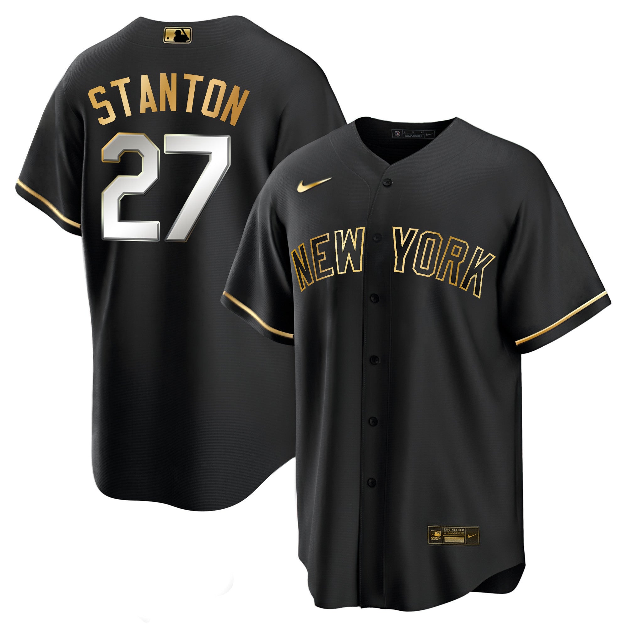 Men’s New York Yankees Black Limited & Gold Jersey