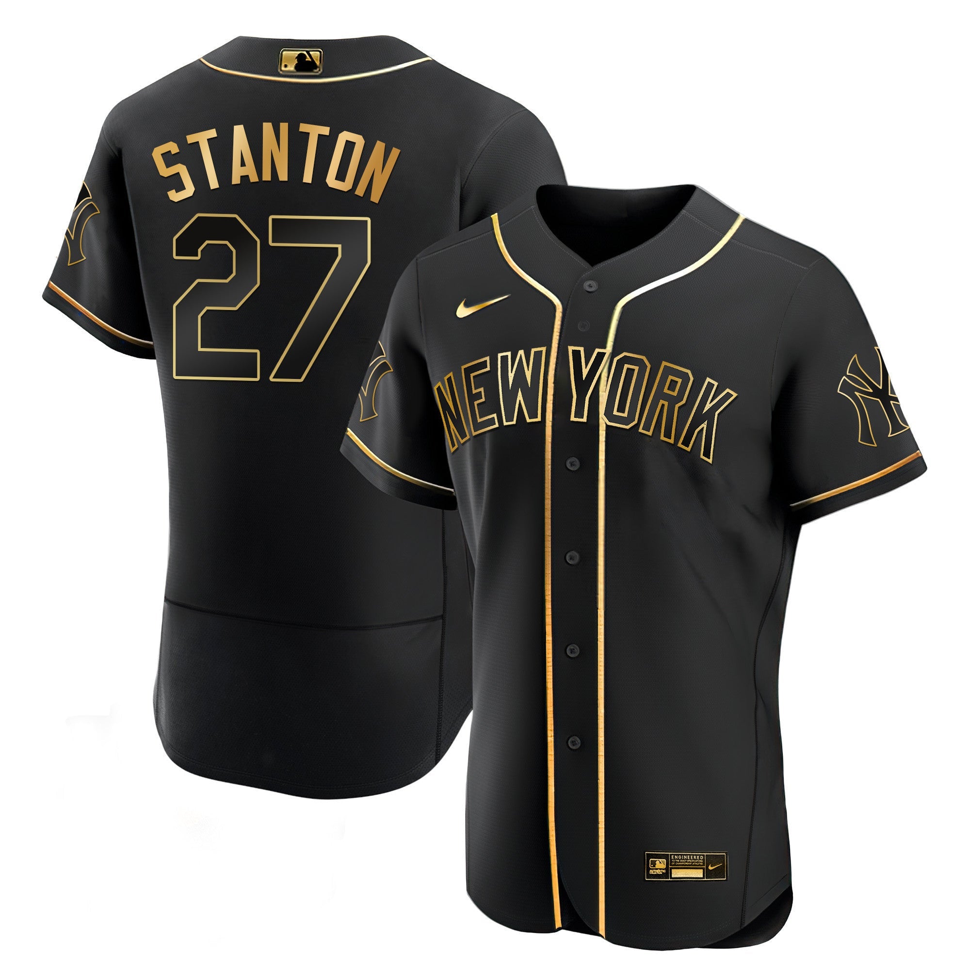 Men’s New York Yankees Black Limited & Gold Jersey