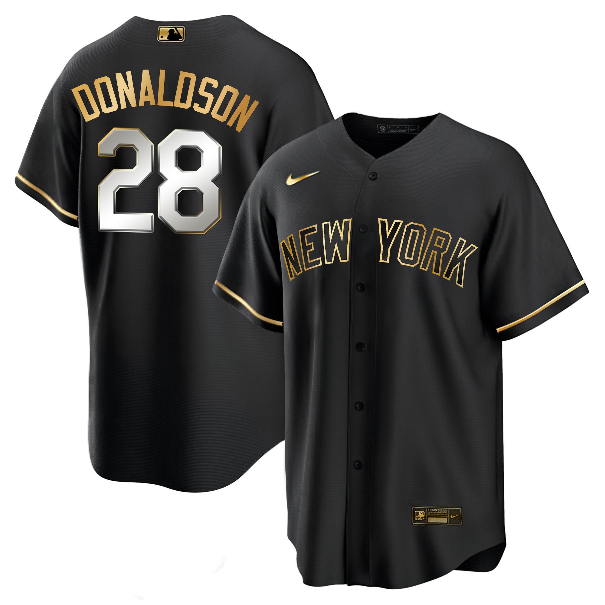 Men’s New York Yankees Black Limited & Gold Jersey