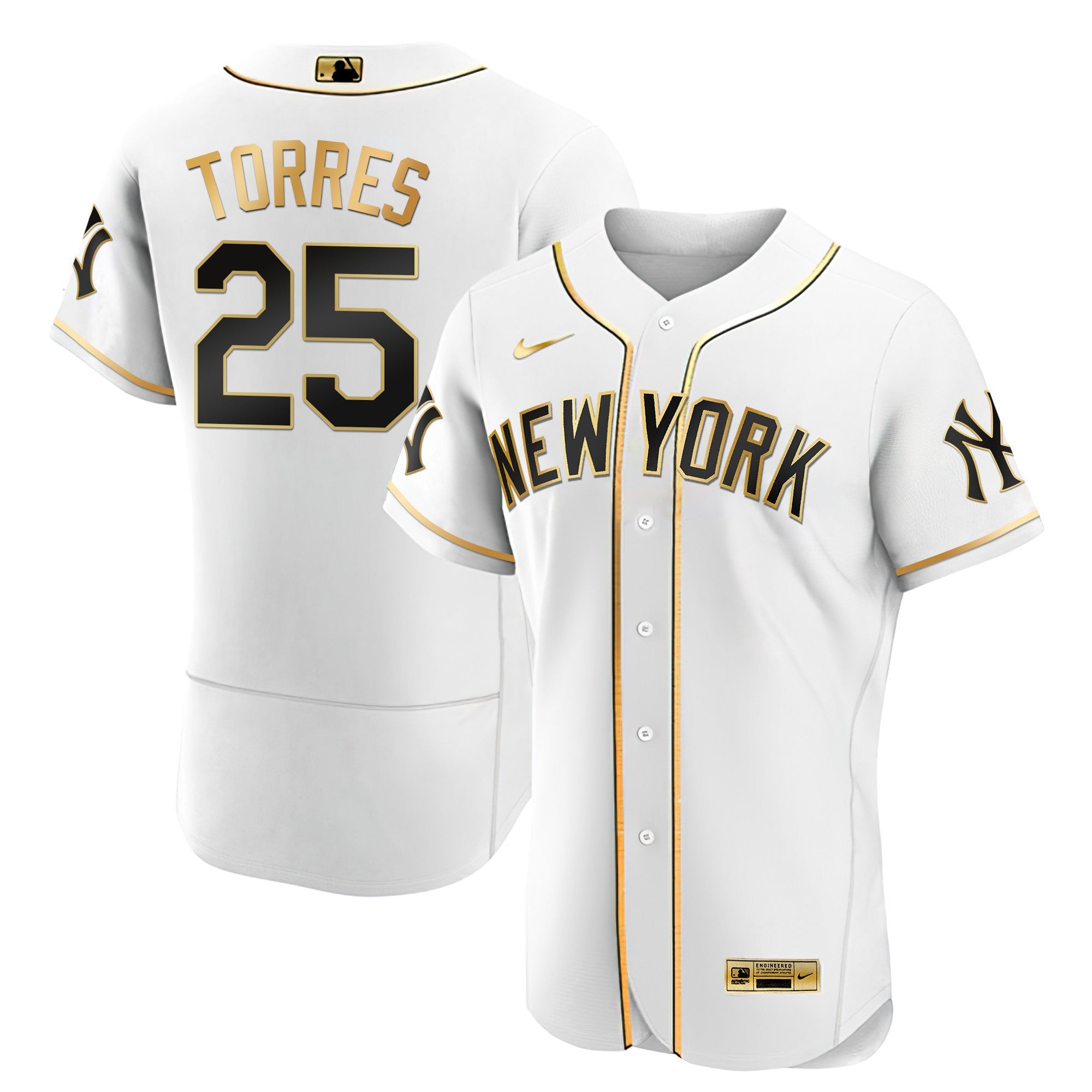 Men’s New York Yankees Black Limited & Gold Jersey