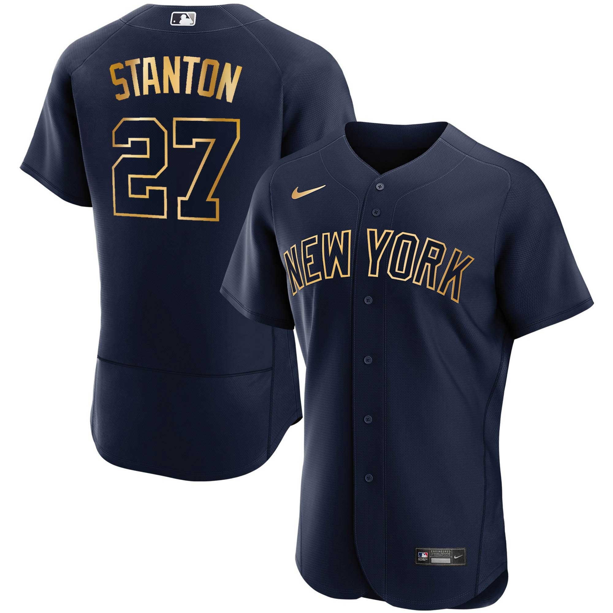 New York Navy Gold Jersey