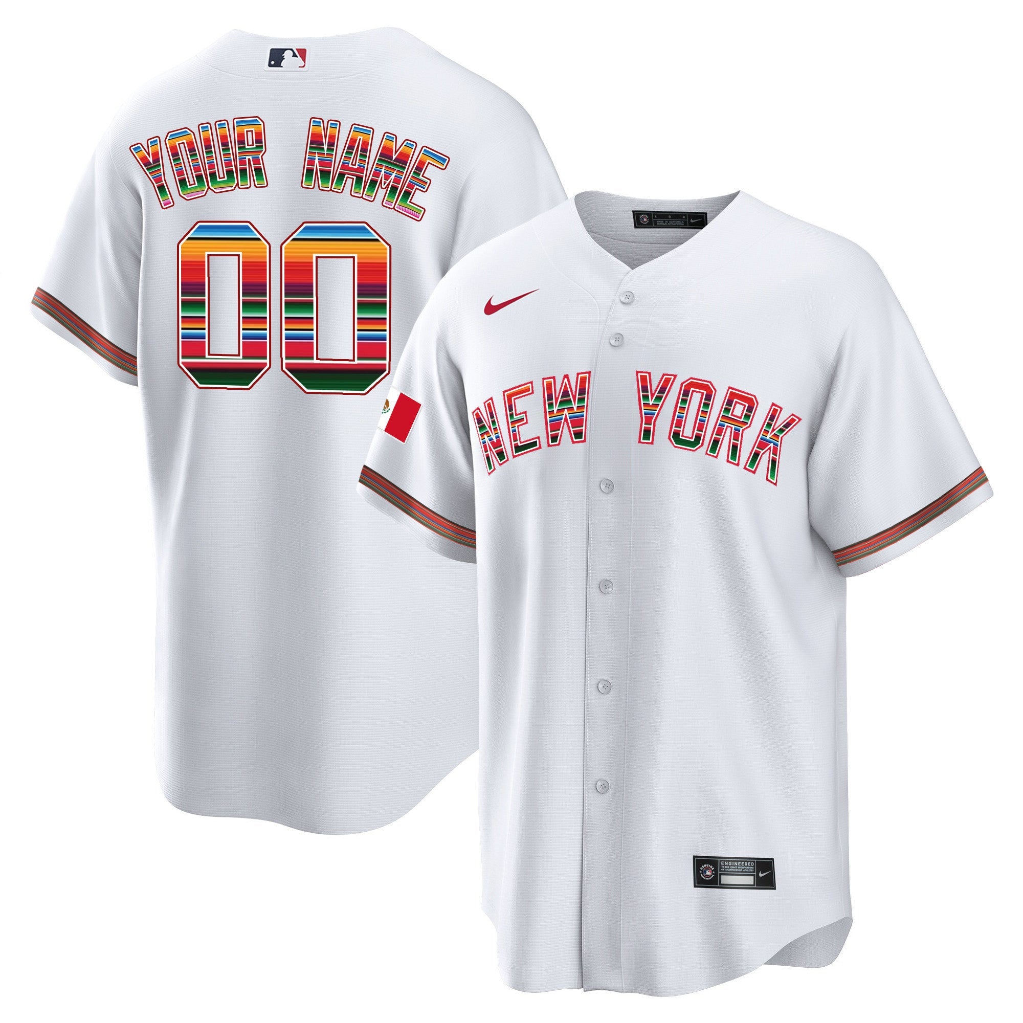 New York Mexico Cool Base Custom Jersey