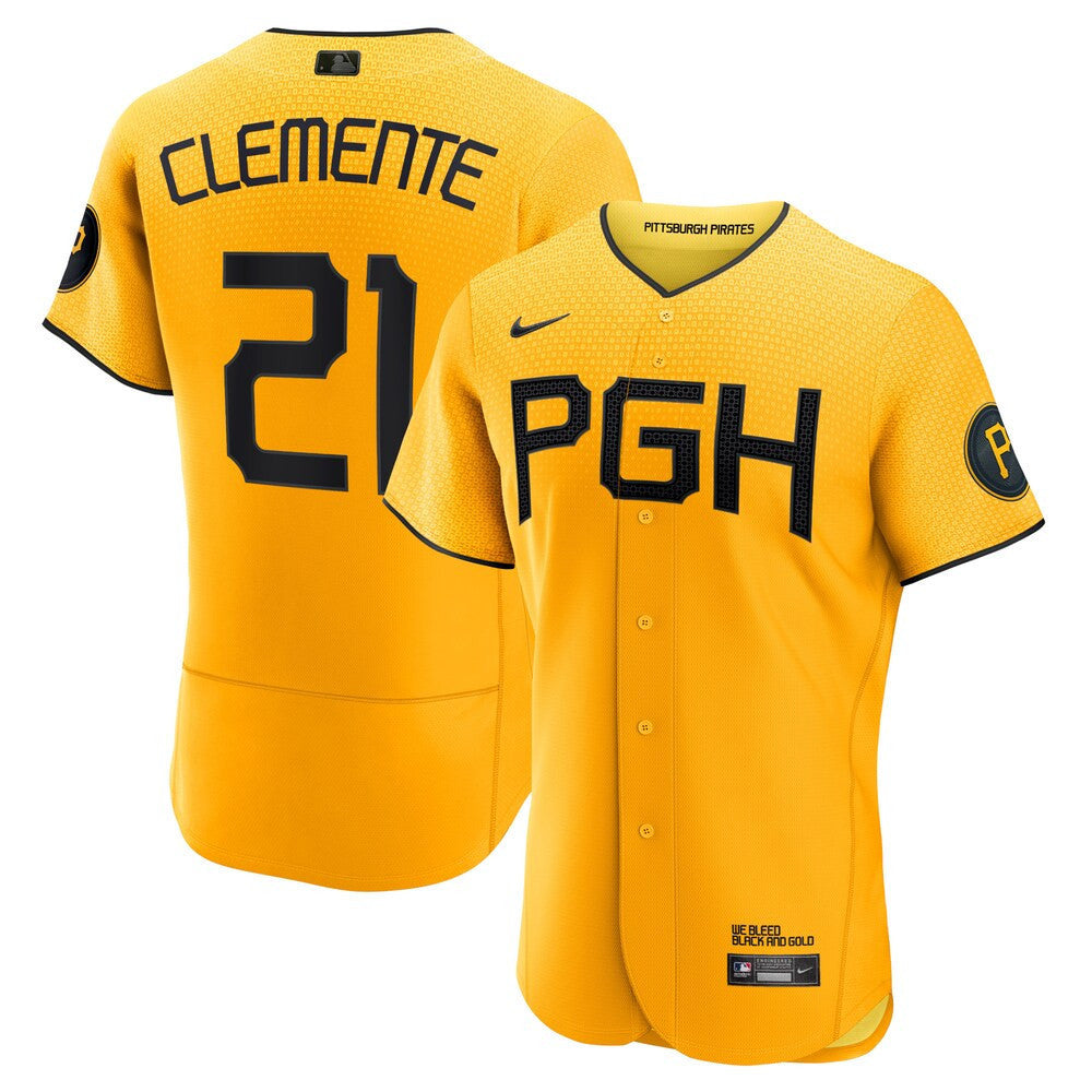 Roberto Clemente Pittsburgh Gold City Connect Jersey