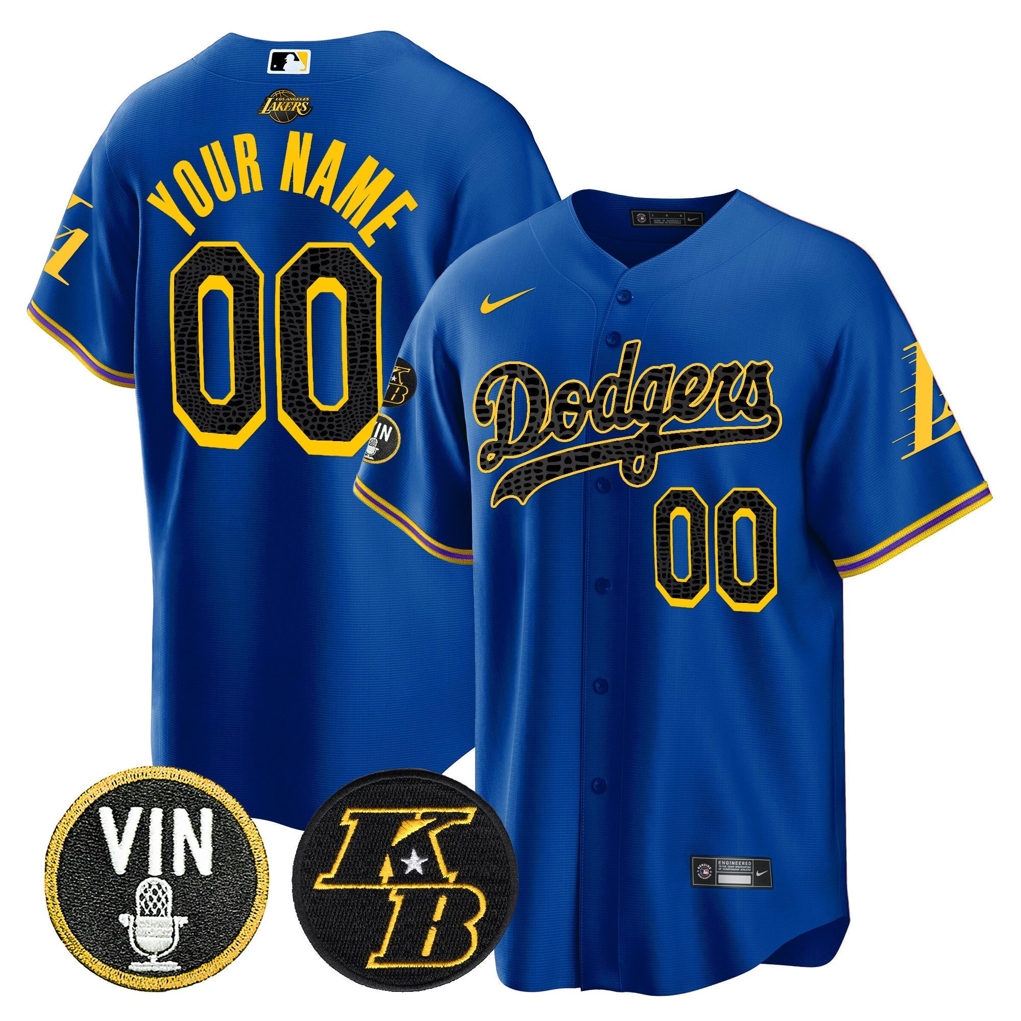 Bryant & Vin Patch Cool Base Mamba Custom Jersey