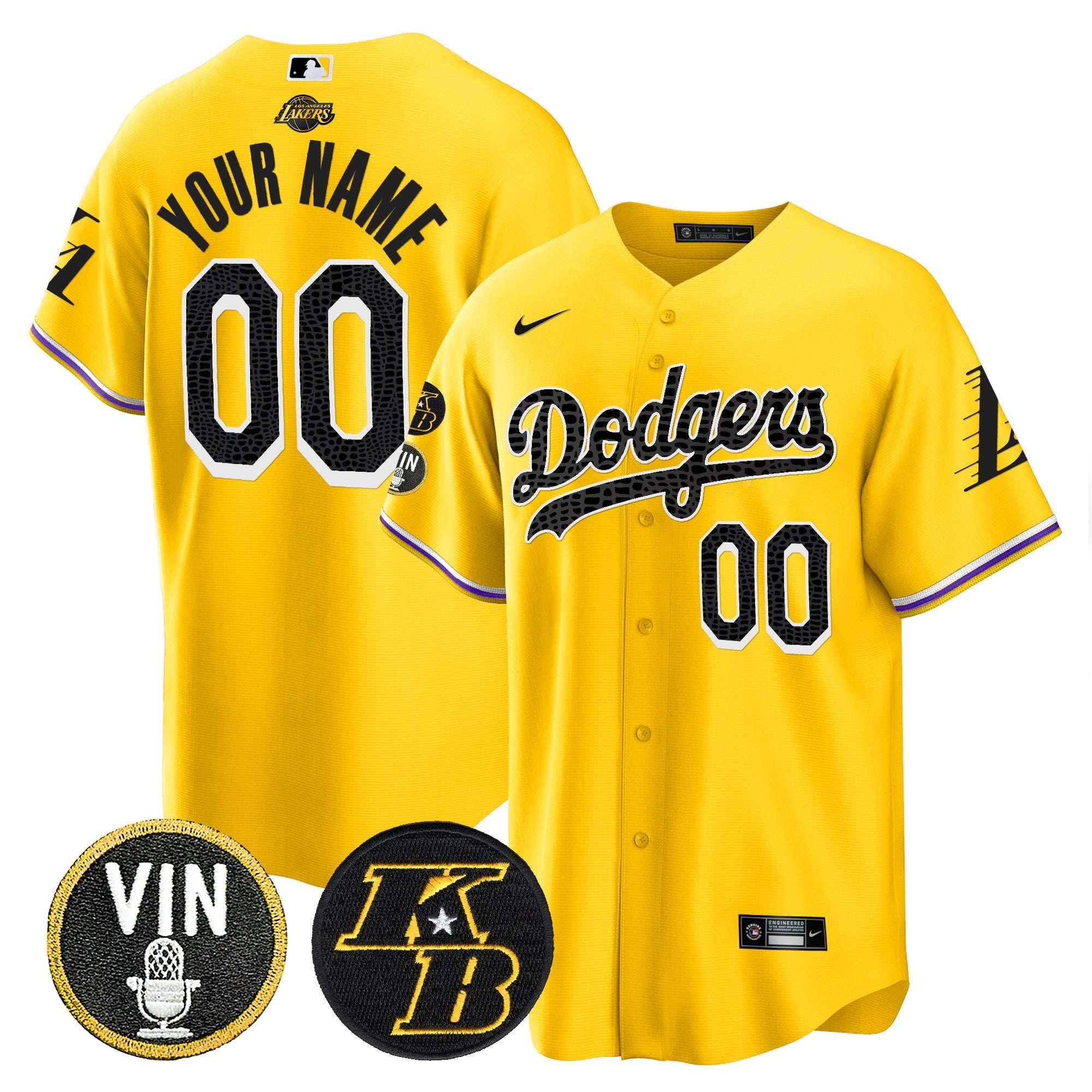 Bryant & Vin Patch Cool Base Mamba Custom Jersey