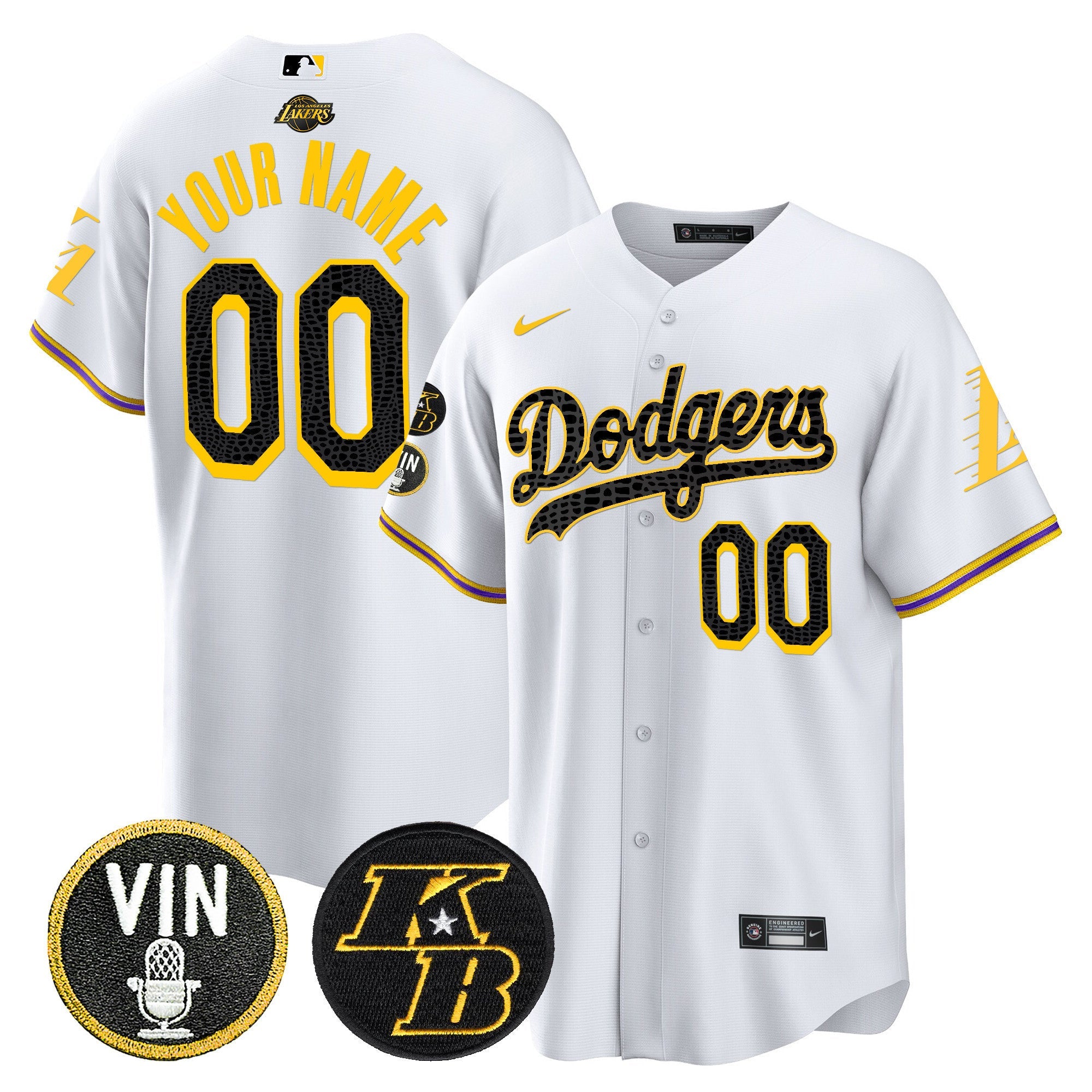 Bryant & Vin Patch Cool Base Mamba Custom Jersey