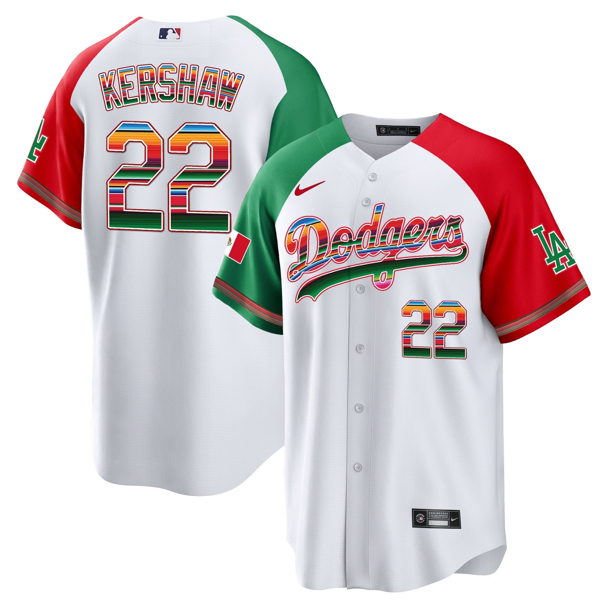 Clayton Kershaw Mexico Cool Base Limited Jersey