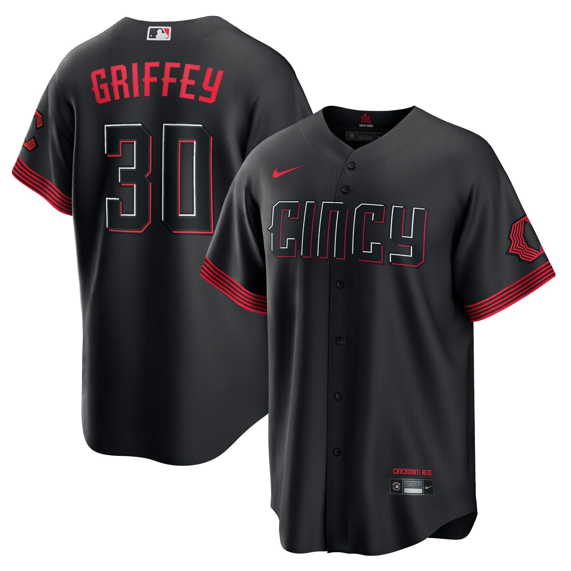 Ken Griffey Jr. Cincinnati 2023 City Connect Black Jersey