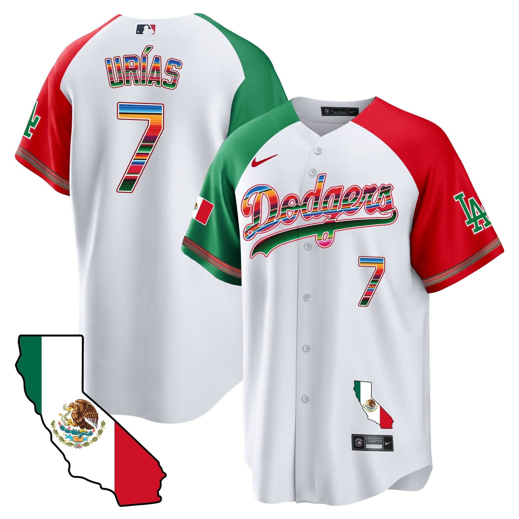 Men’s Mexico California Map Cool Base Jersey