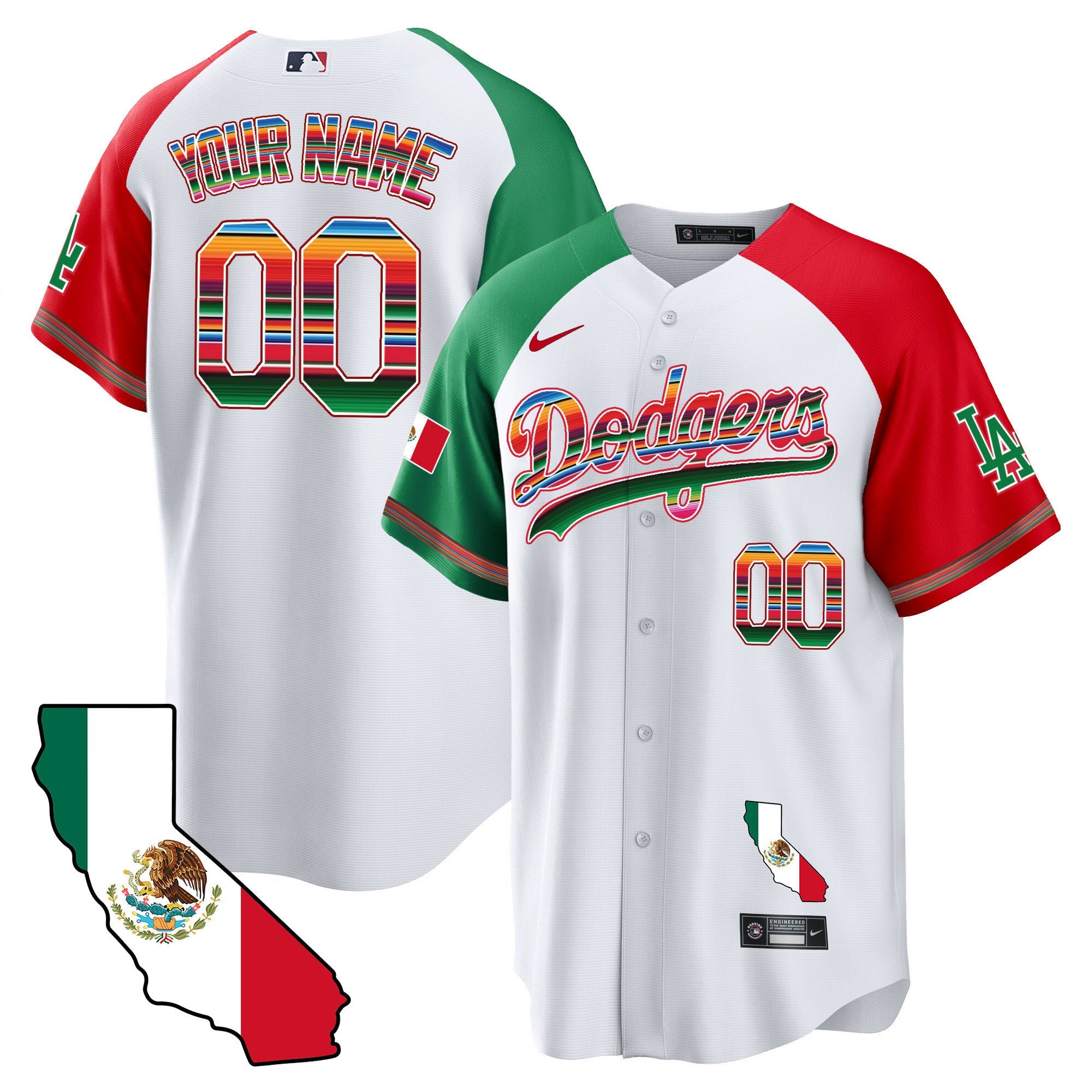 Mexico California Map Cool Base Custom Jersey