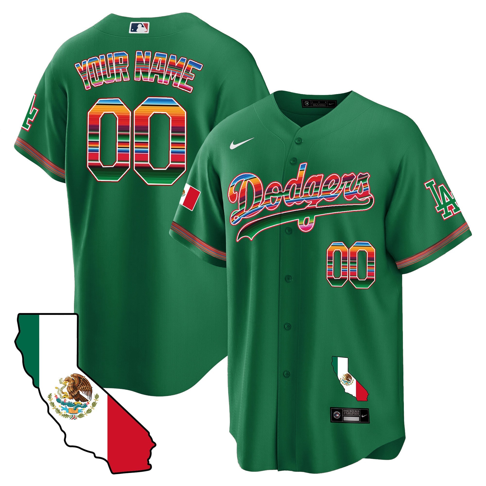Mexico California Map Cool Base Custom Jersey
