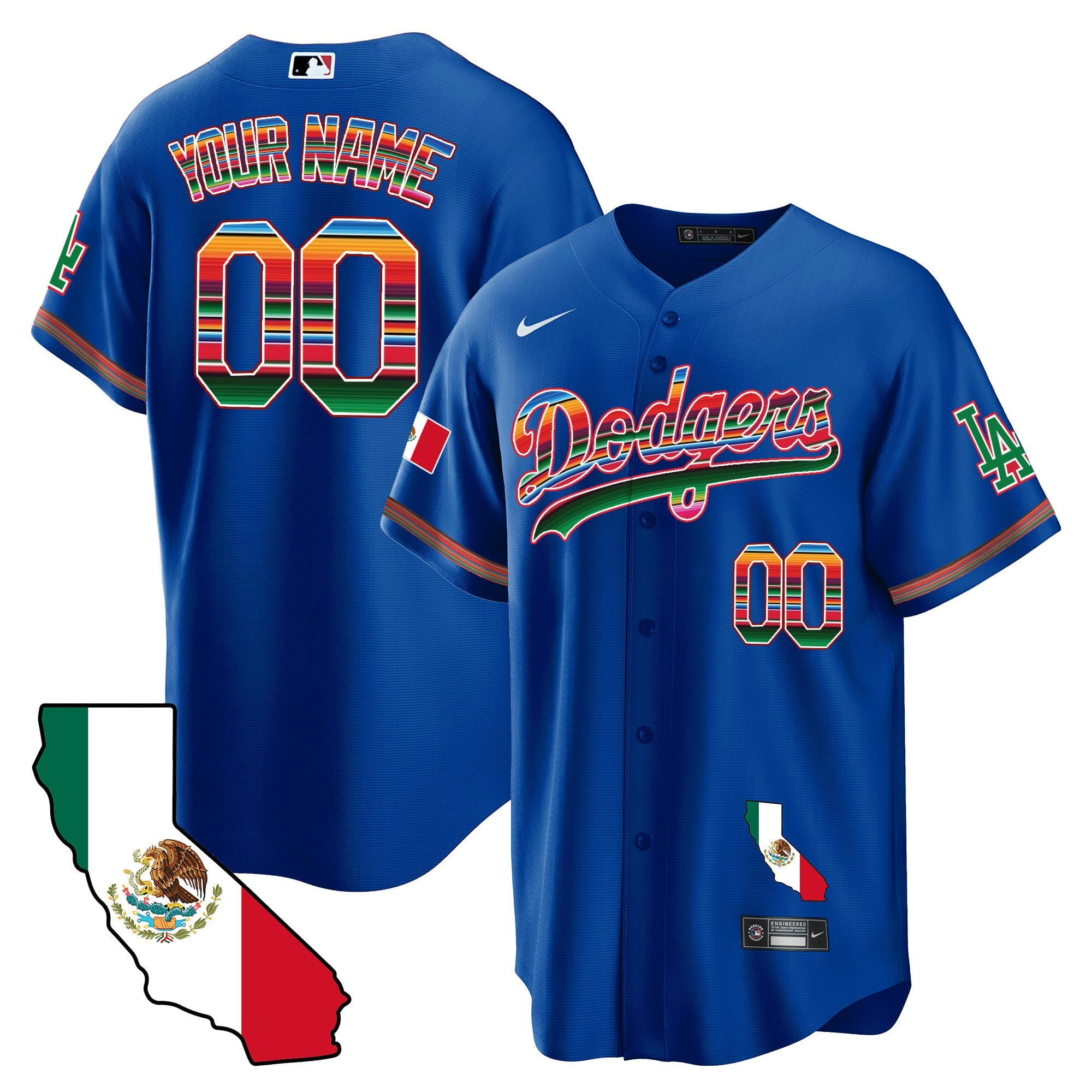 Mexico California Map Cool Base Custom Jersey