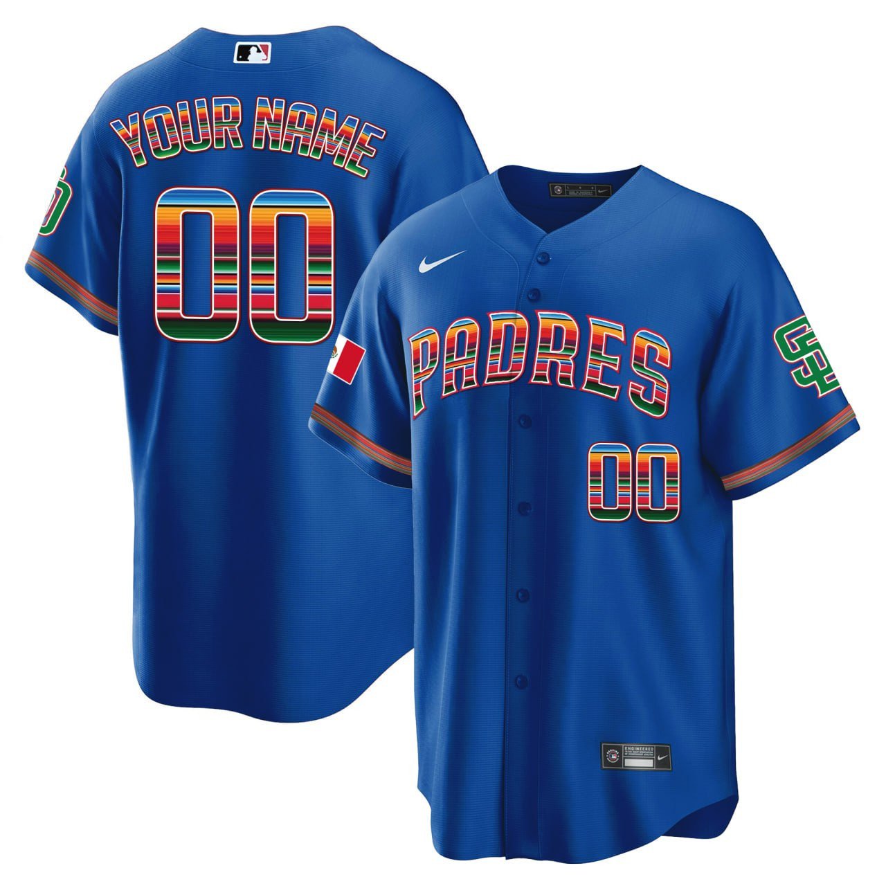 San Diego Mexico Blue Custom Jersey