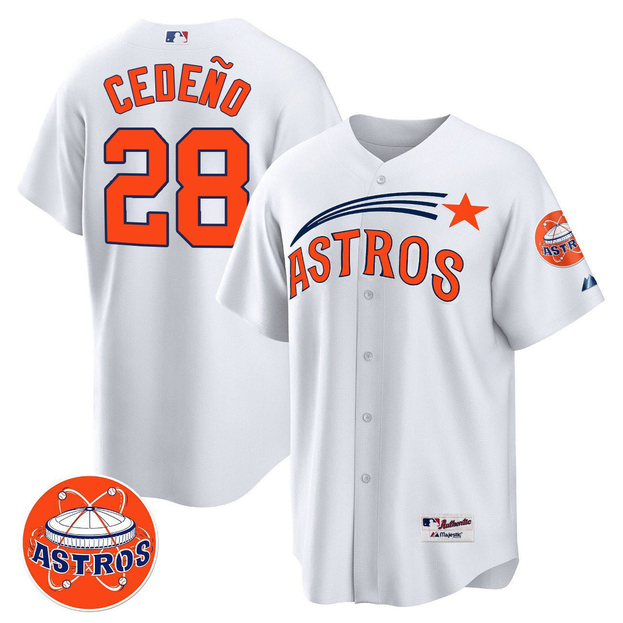 César Cedeño Houston White Jersey