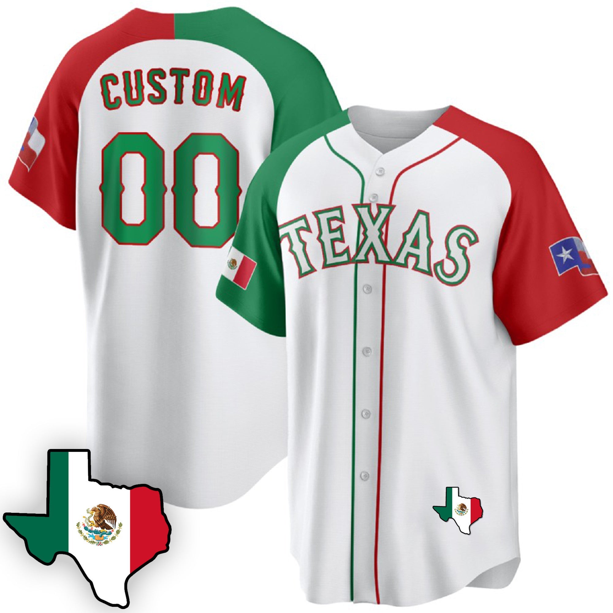 Texas Mexican Cool Base Custom Jersey V3