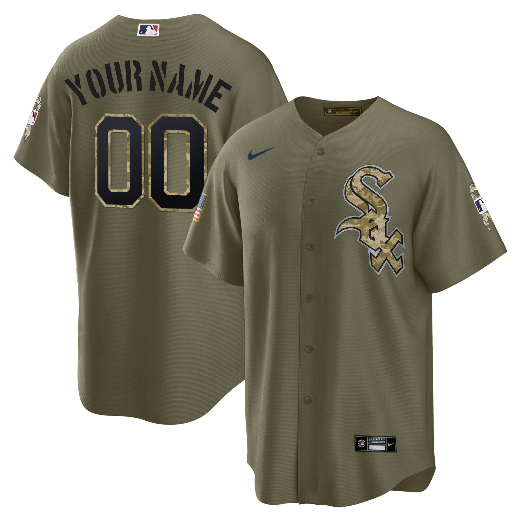 Chicago Salute To Service Baseball Custom Jersey