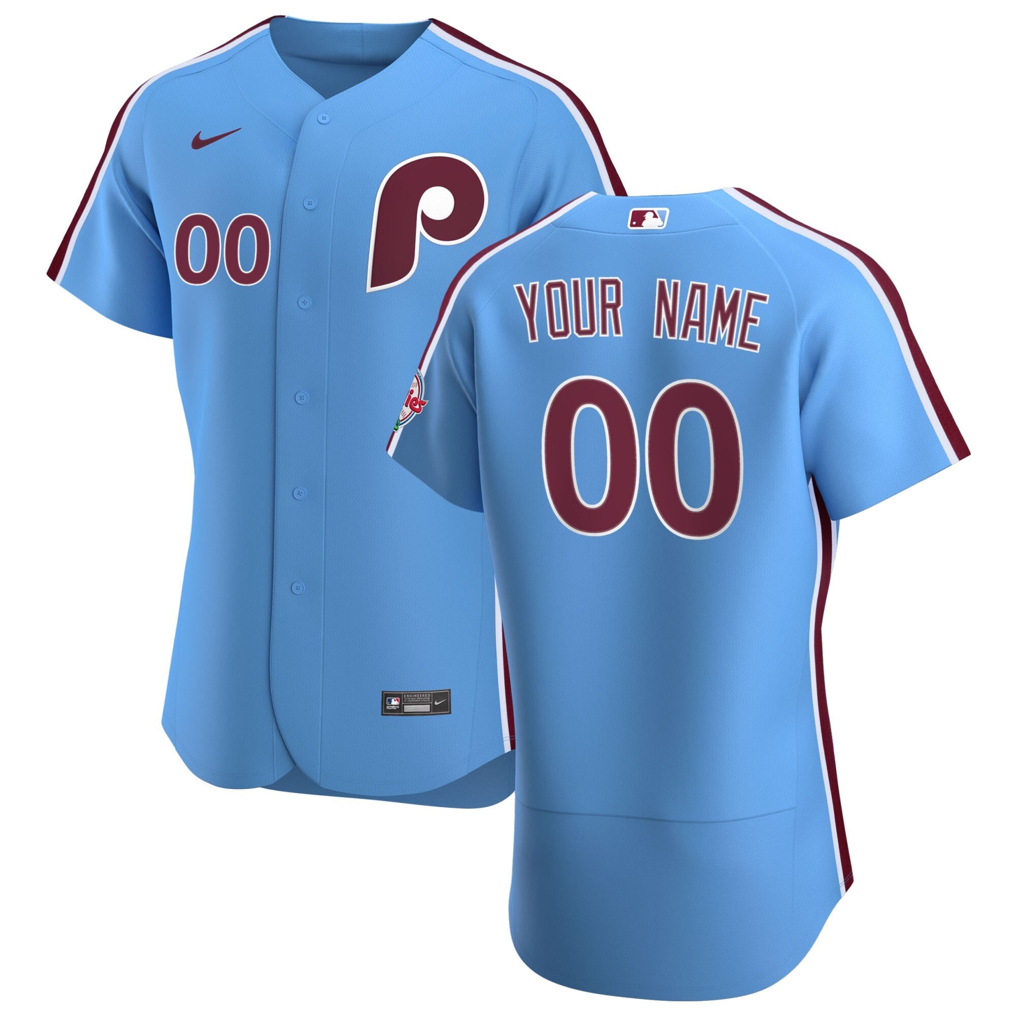 Philadelphia Light Blue Custom Jersey