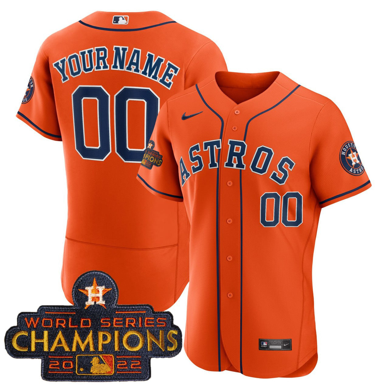 Houston Orange Custom Jersey