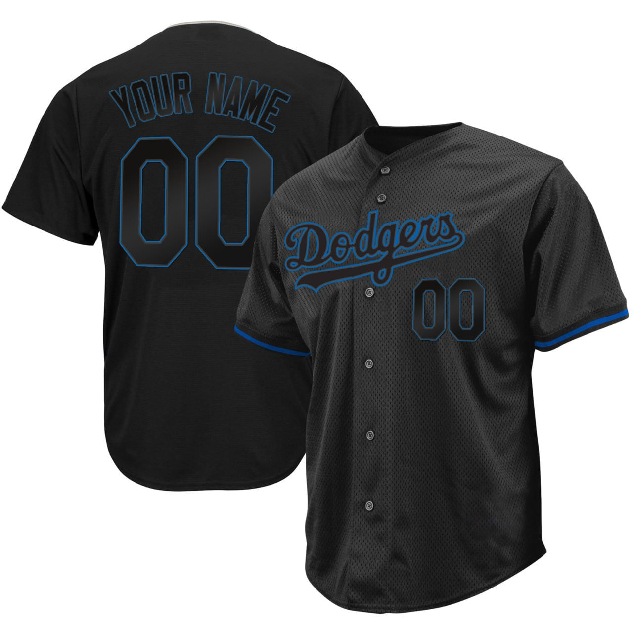 Los Angeles Black Royal Custom Jersey