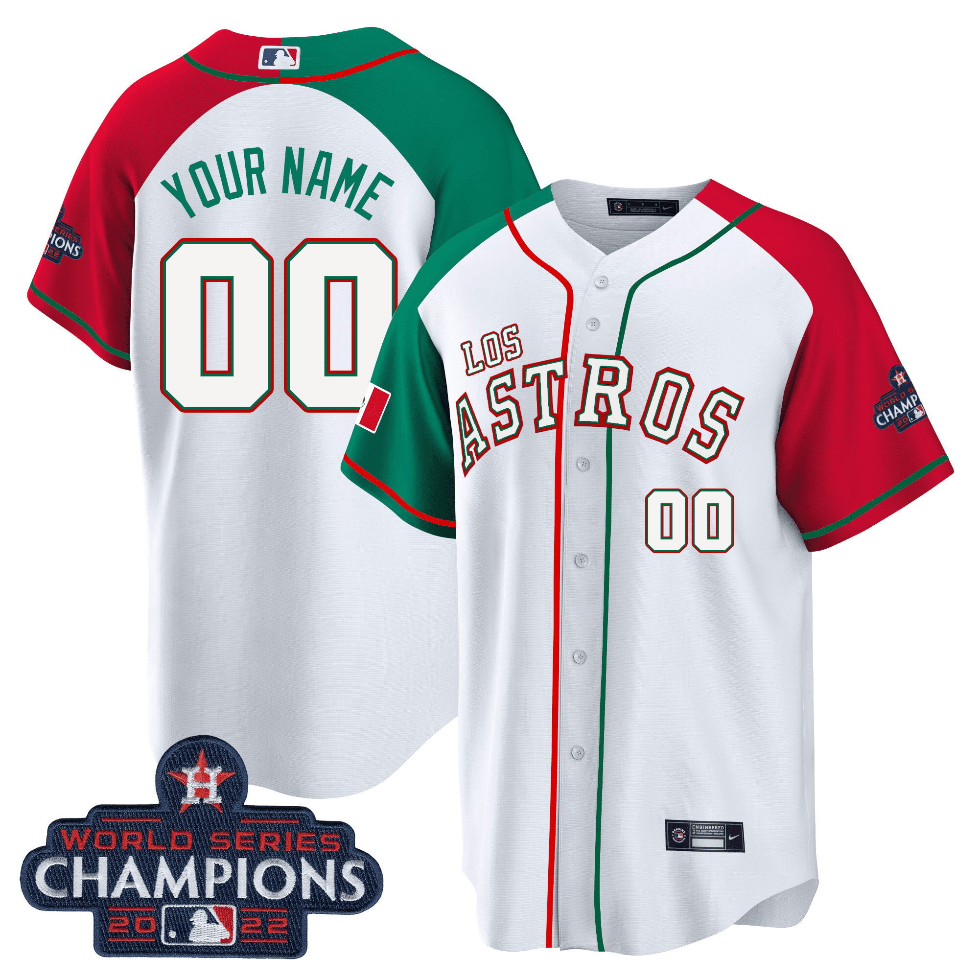 Houston “Los ” Hispanic Heritage Champions Patch Custom Jersey