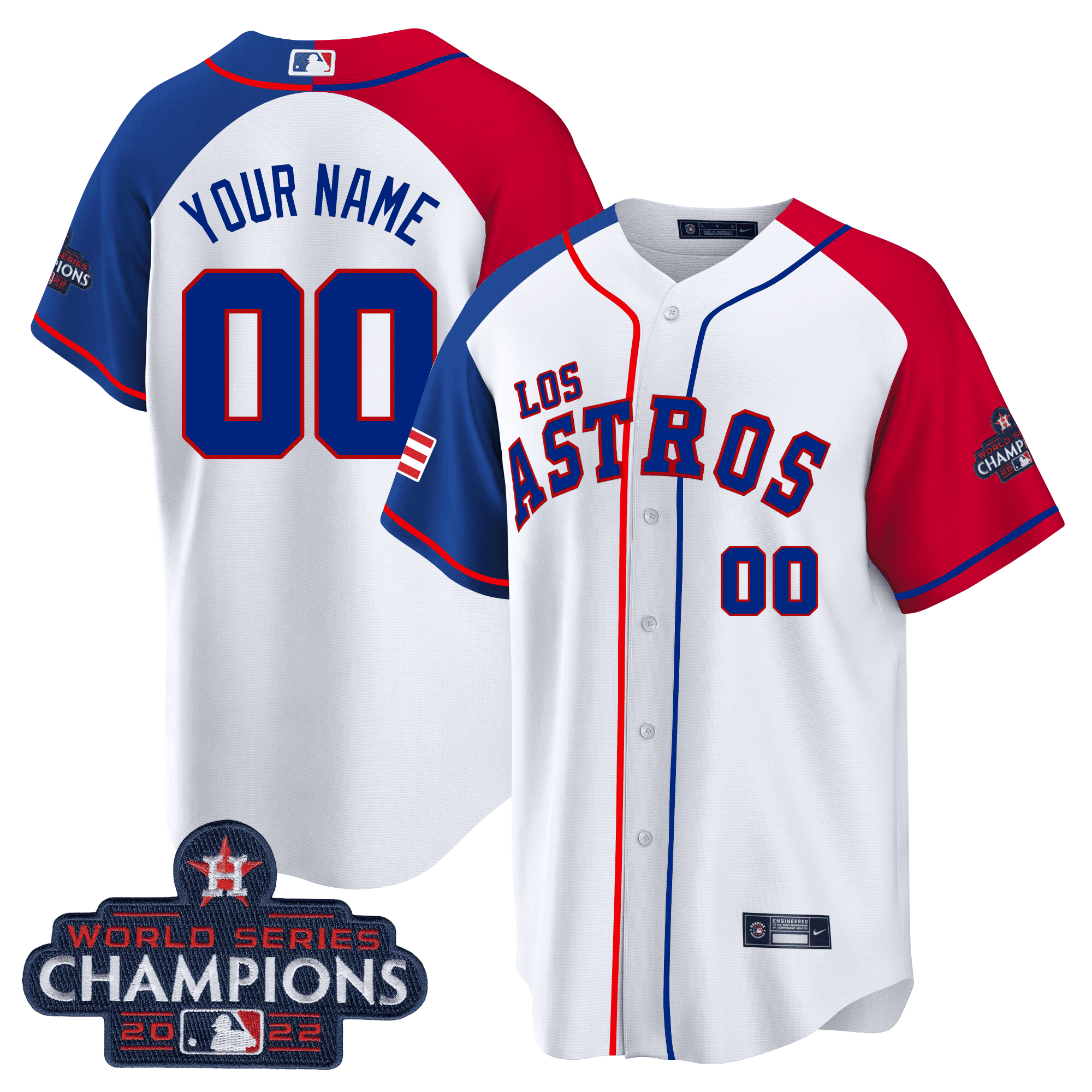 Houston “Los ” Hispanic Heritage Champions Patch Custom Jersey