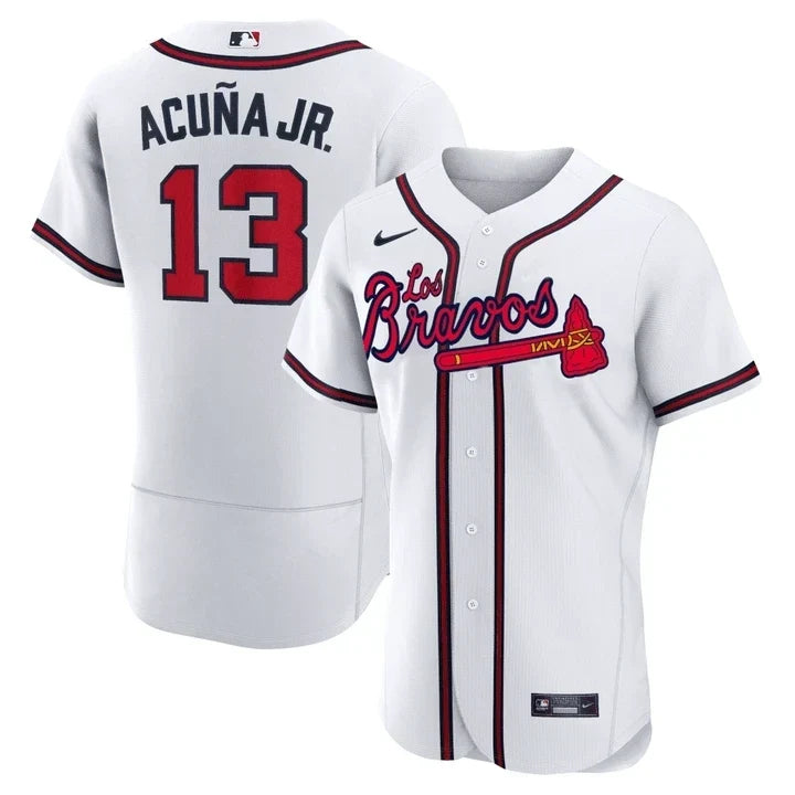 Ronald Acuna Jr. Atlanta Los Bravos White Jersey