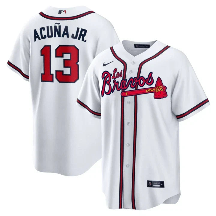 Ronald Acuna Jr. Atlanta Los Bravos White Jersey