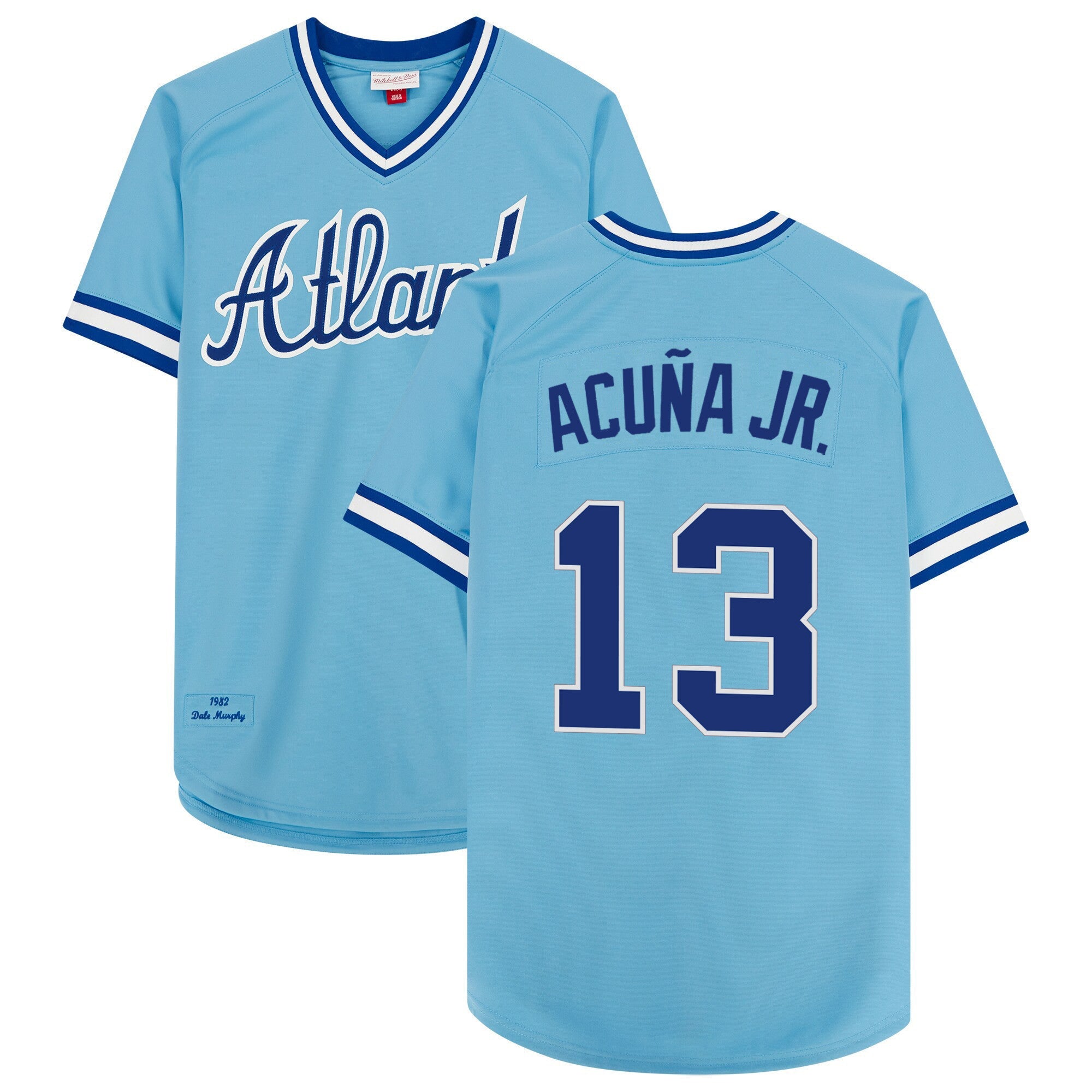 Ronald Acuna Jr. Atlanta 1982 Throwback Light Blue Jersey