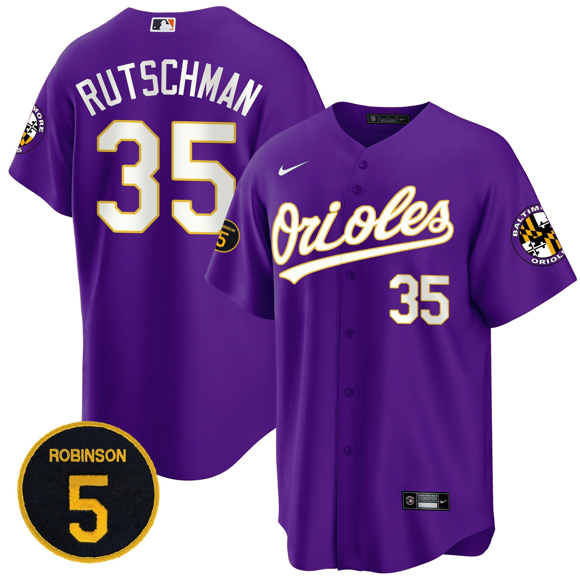Baltimore Purple Robinson Patch Cool Base Jersey