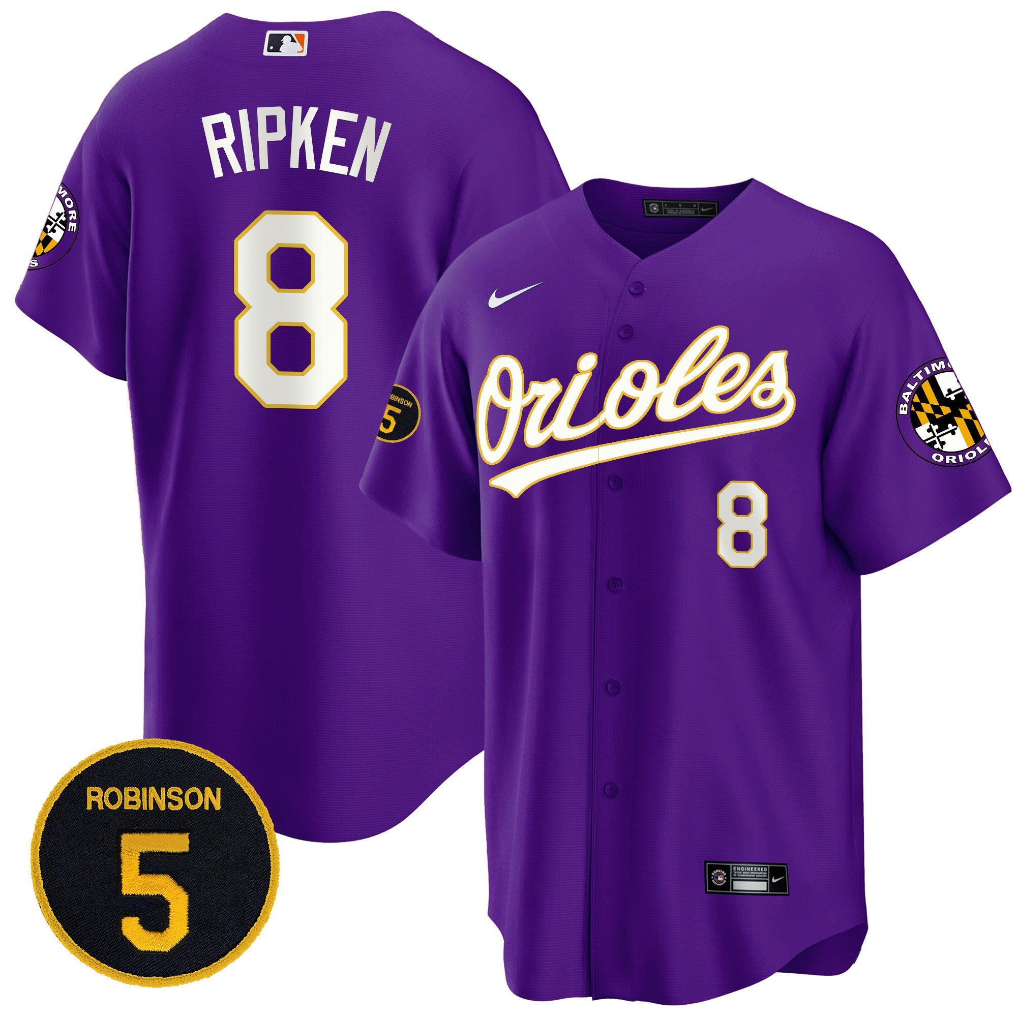 Baltimore Purple Robinson Patch Cool Base Jersey
