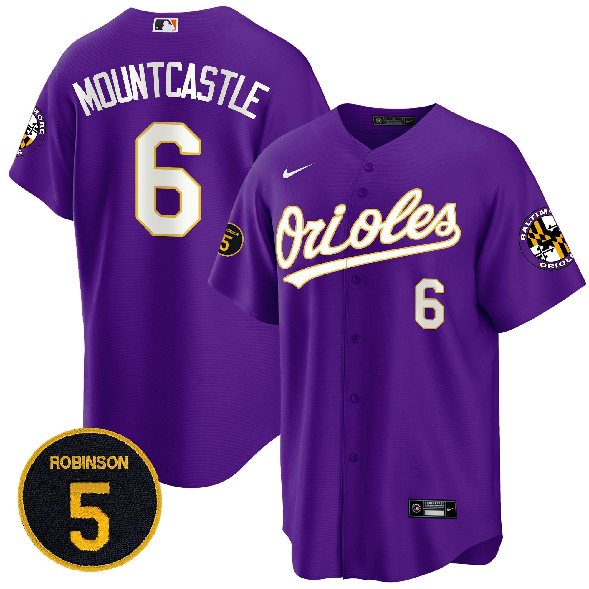 Baltimore Purple Robinson Patch Cool Base Jersey