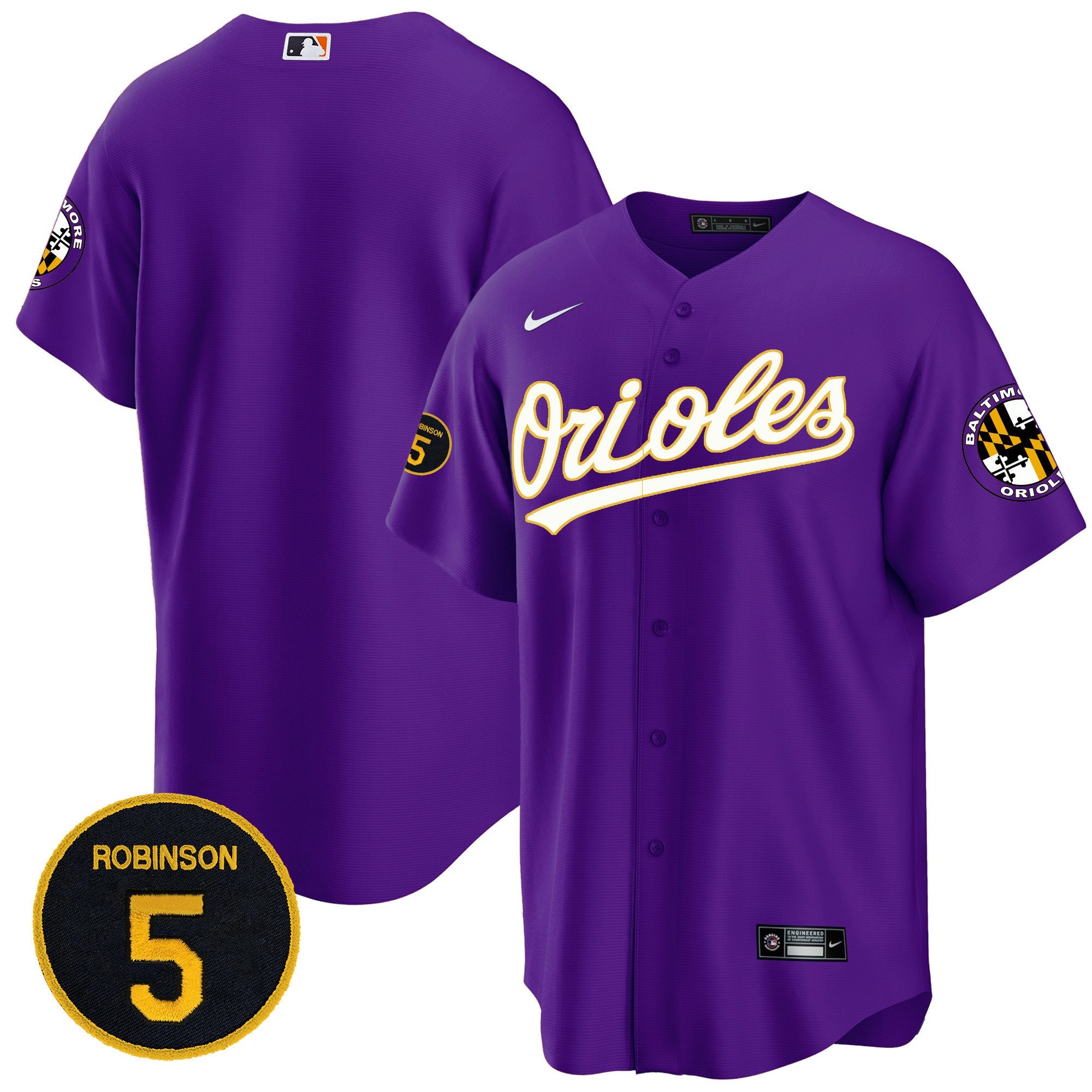 Baltimore Purple Robinson Patch Cool Base Jersey